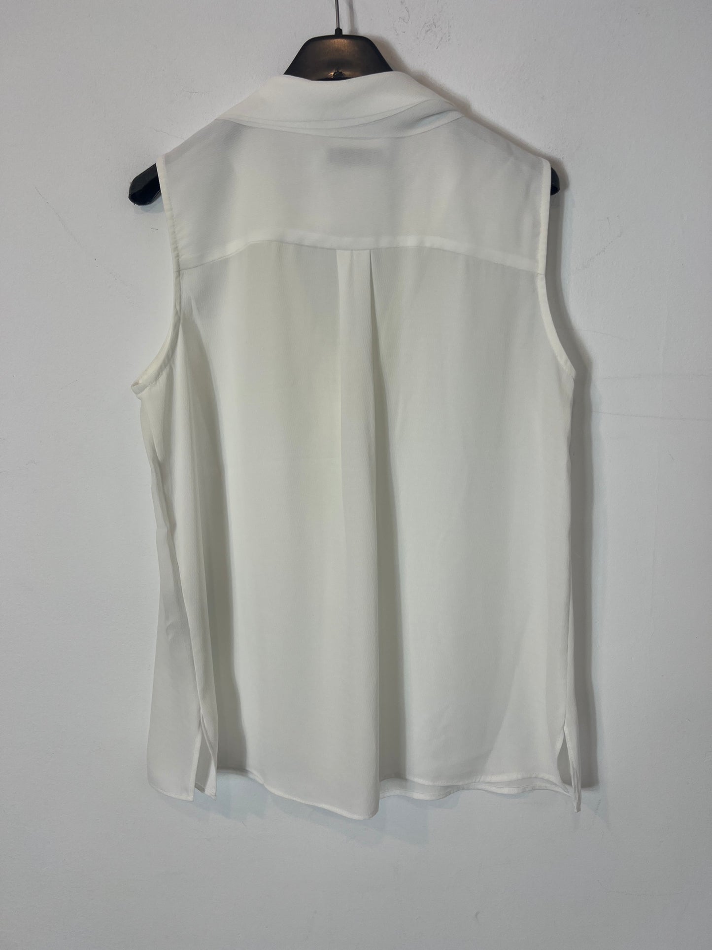 PEDRO DEL HIERRO. Flowy sleeveless blouse with ruffles. TS