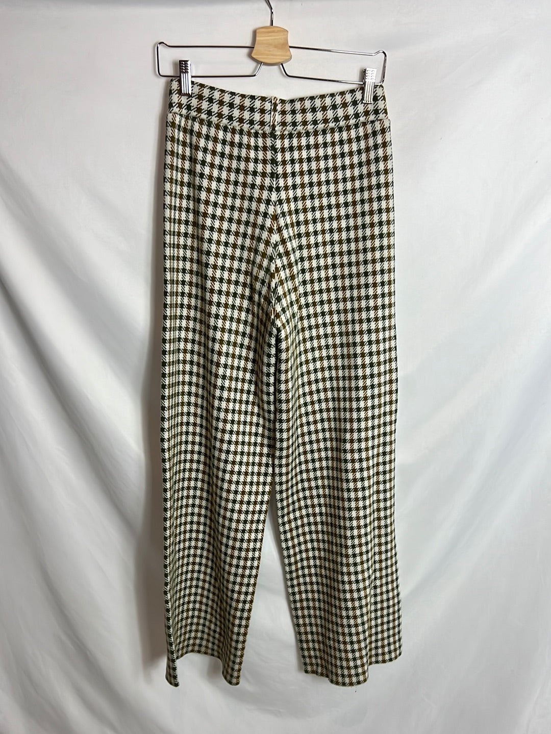 MANGO. Pantalón punto pata de gallo T.m