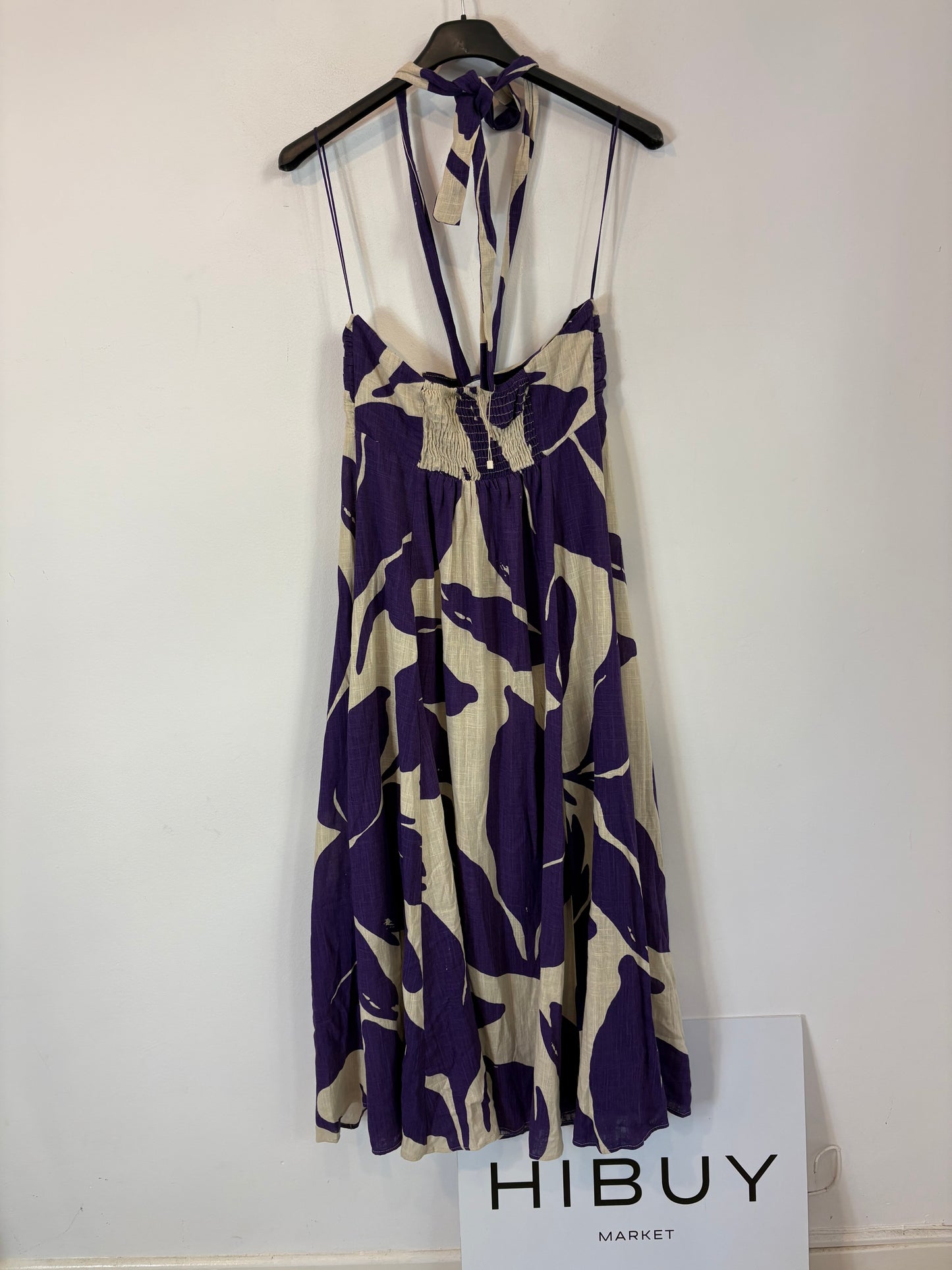 OYSHO. Long floral dress with linen Ts