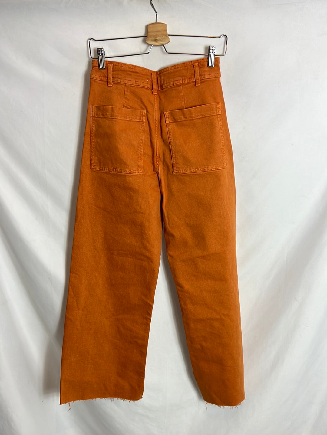 ZARA. Pantalón culotte naranja T.38