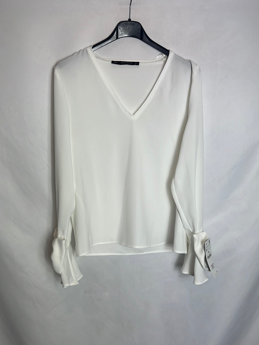 Blusa blanca mangas T M – Hibuy market - Main Image