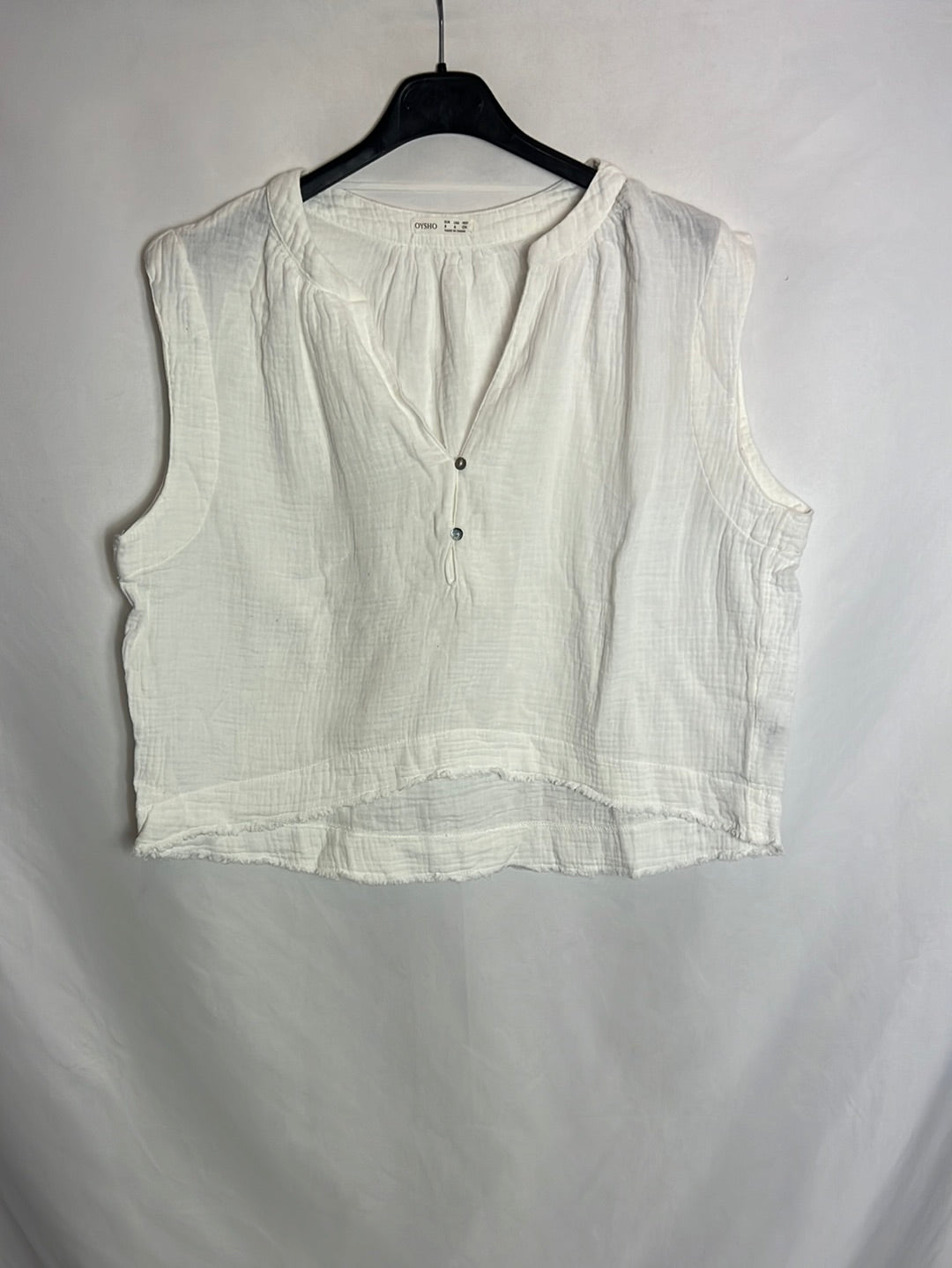 Top blanco tejido T S – Hibuy market