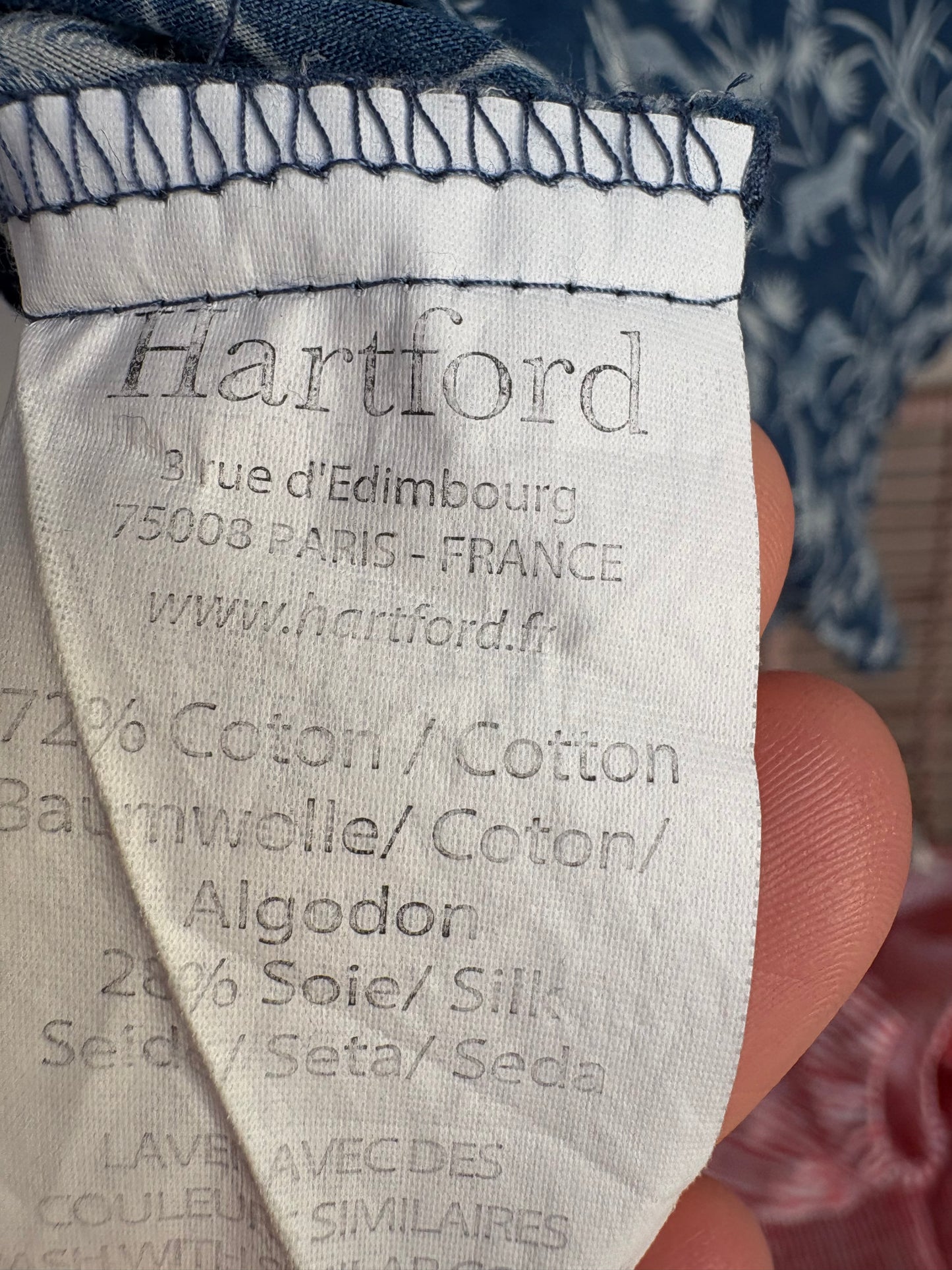 HARTFORD. Blusa azul safari