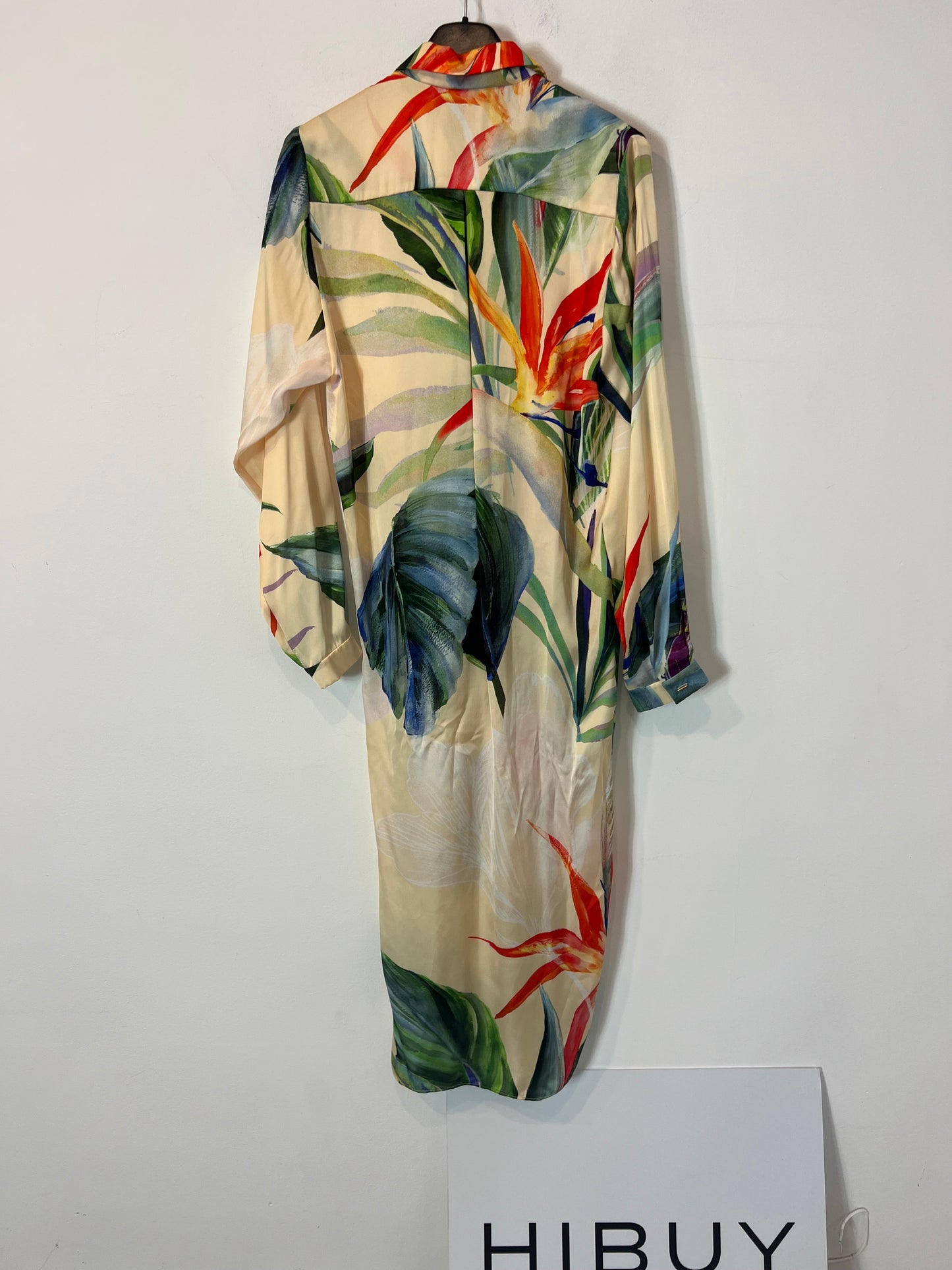 LOLA LI. Vestido midi flores nudo T.36