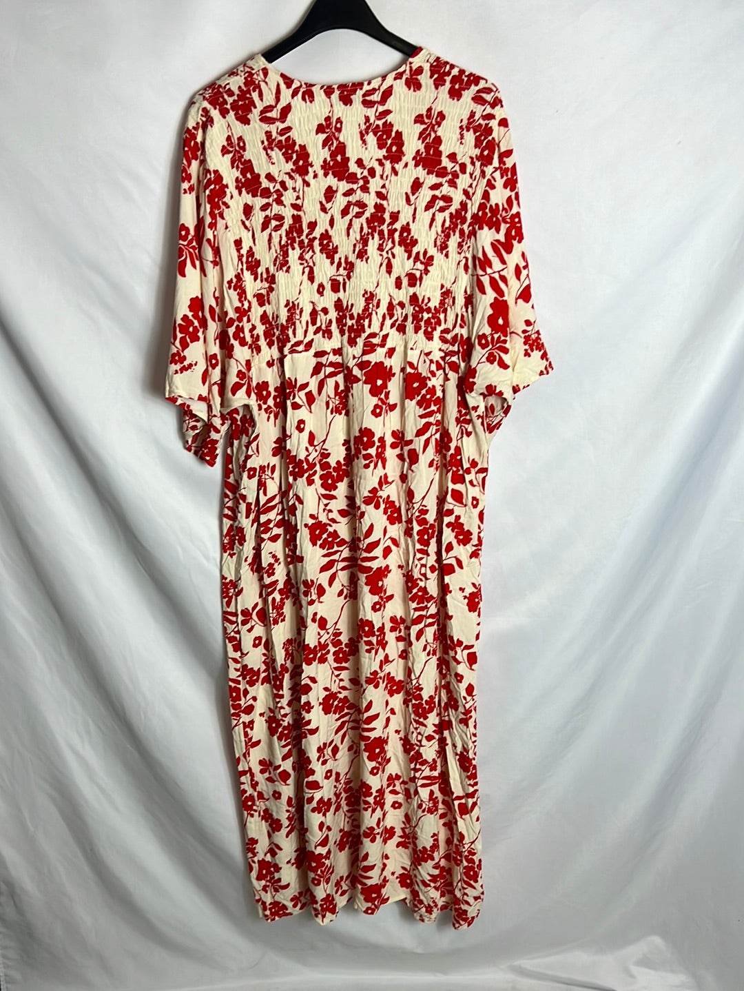 MISS&TIC. Vestido largo beige flores T.s/m