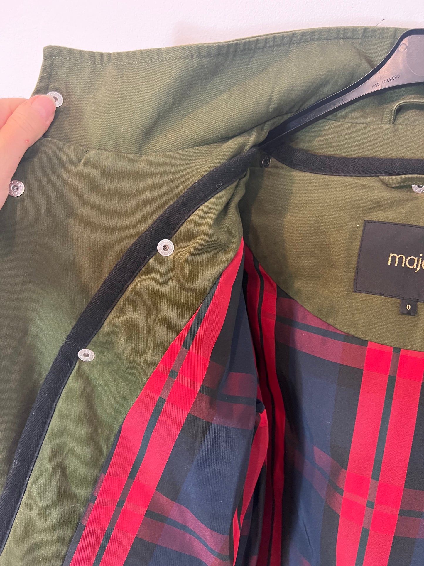 MAJE. Green parka with lining size 0(S)