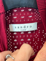 SANDRO. Total look burdeos textura T.1(s)