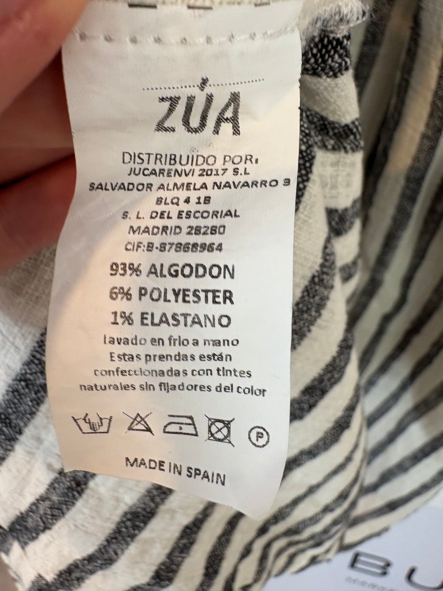 ZÚA. Chaleco largo rayas. T S/M