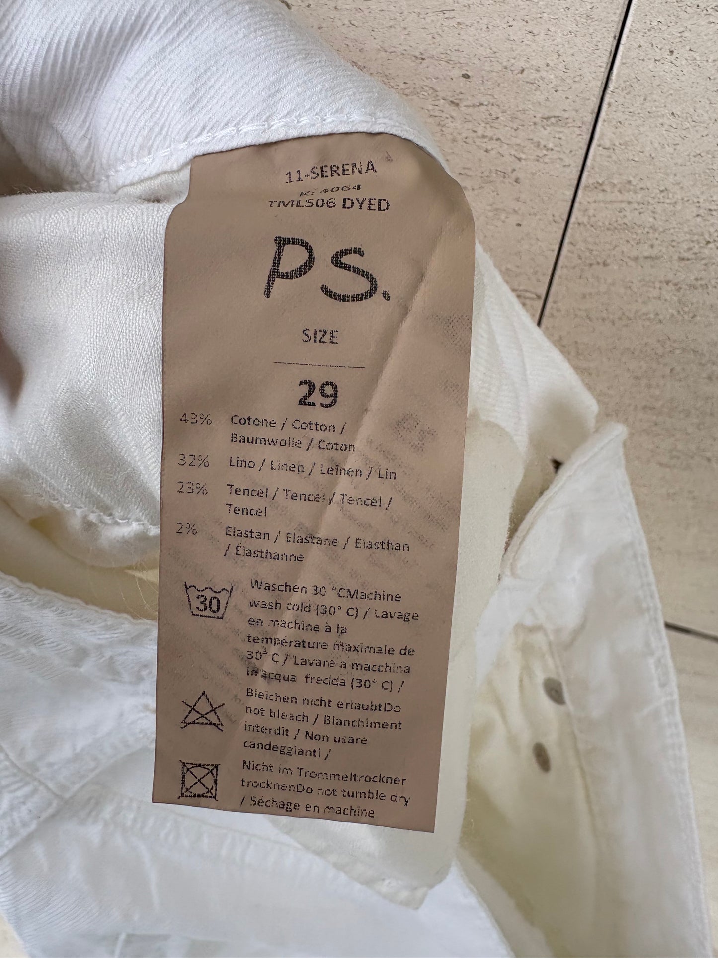PS DONTFORGETME. Denim ligero pata ancha blanco