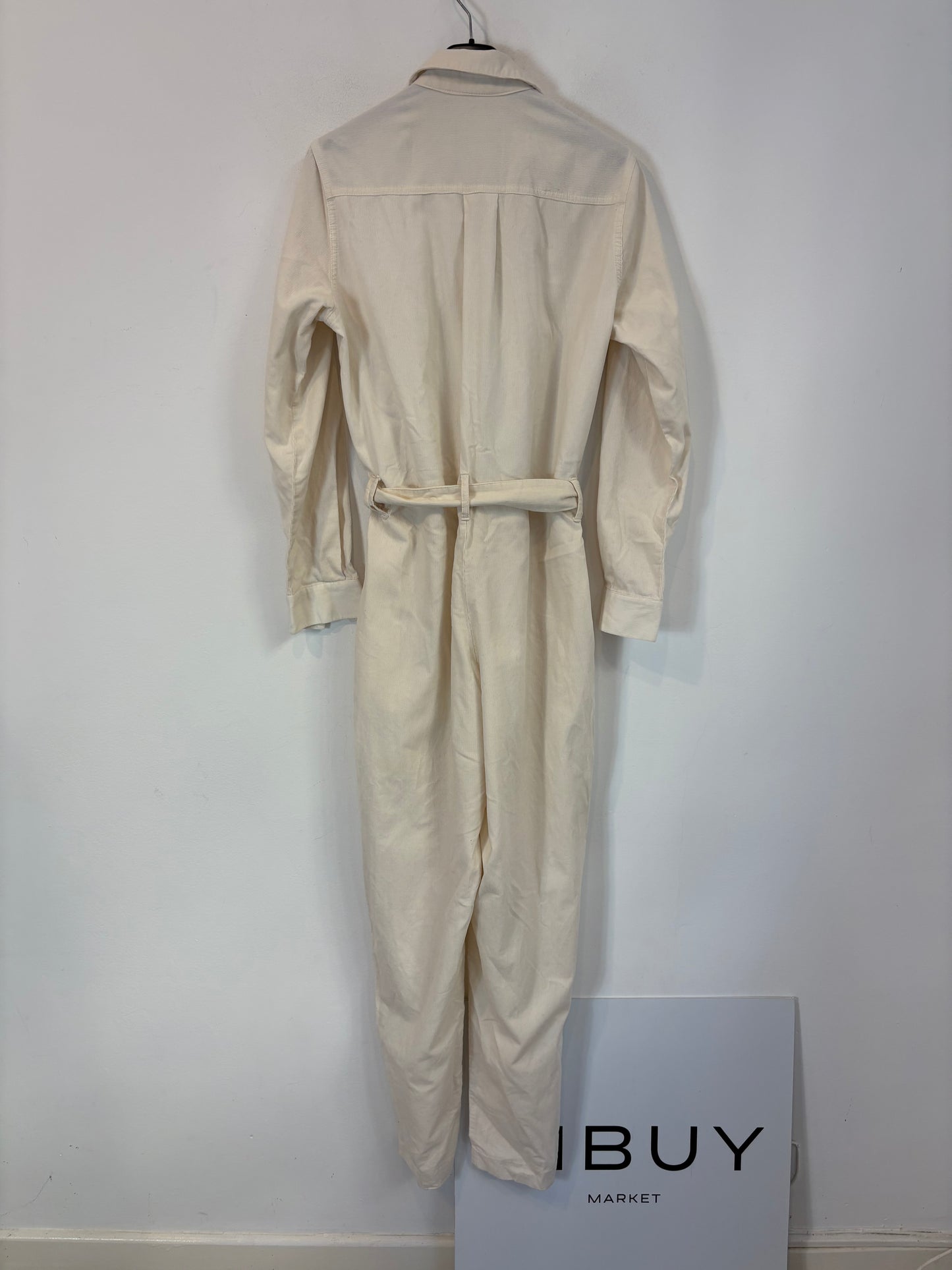 FRAME. Yellow denim jumpsuit. Size XS