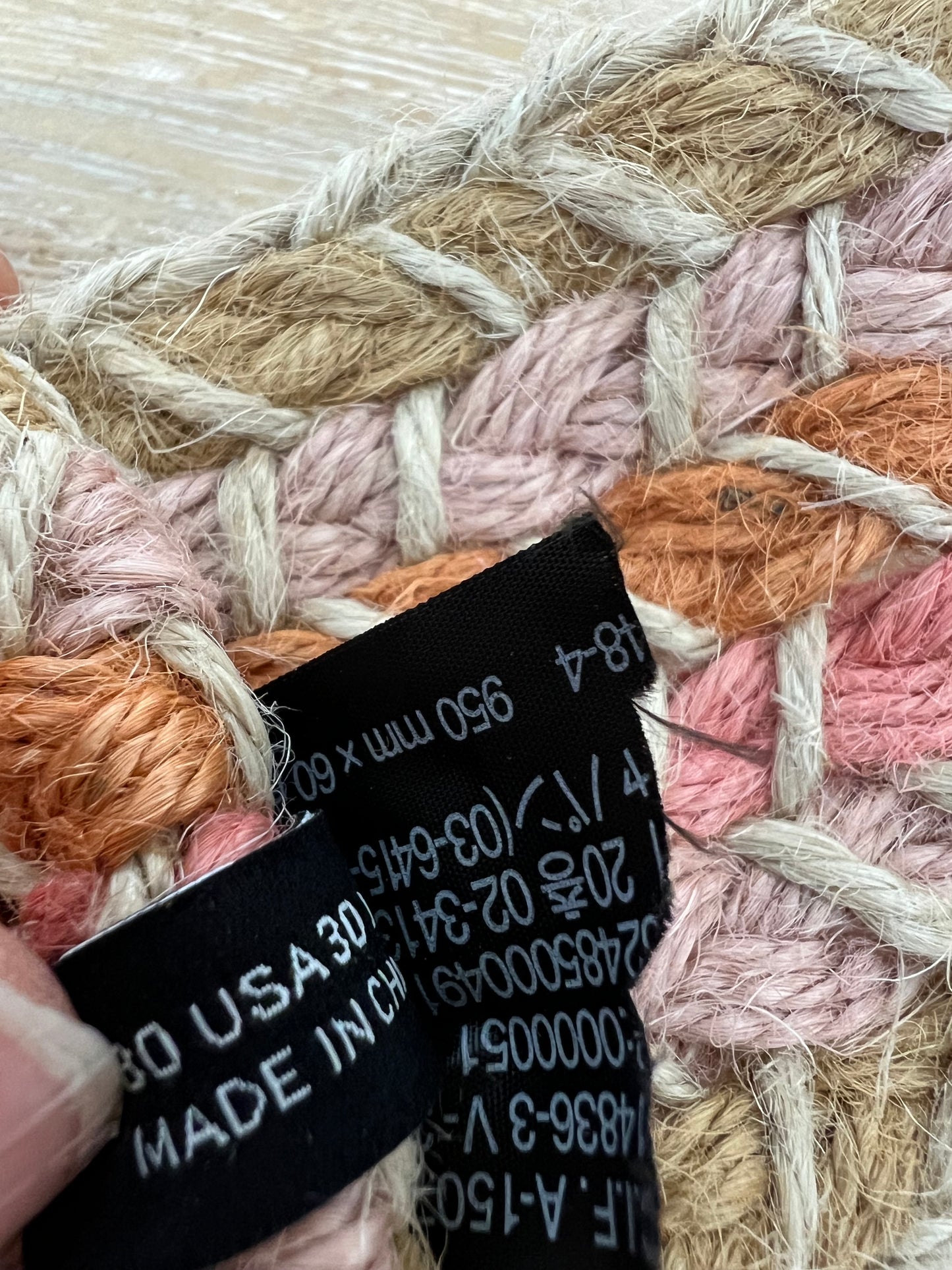 ZARA. Cinturón yute tonos pastel . T 80