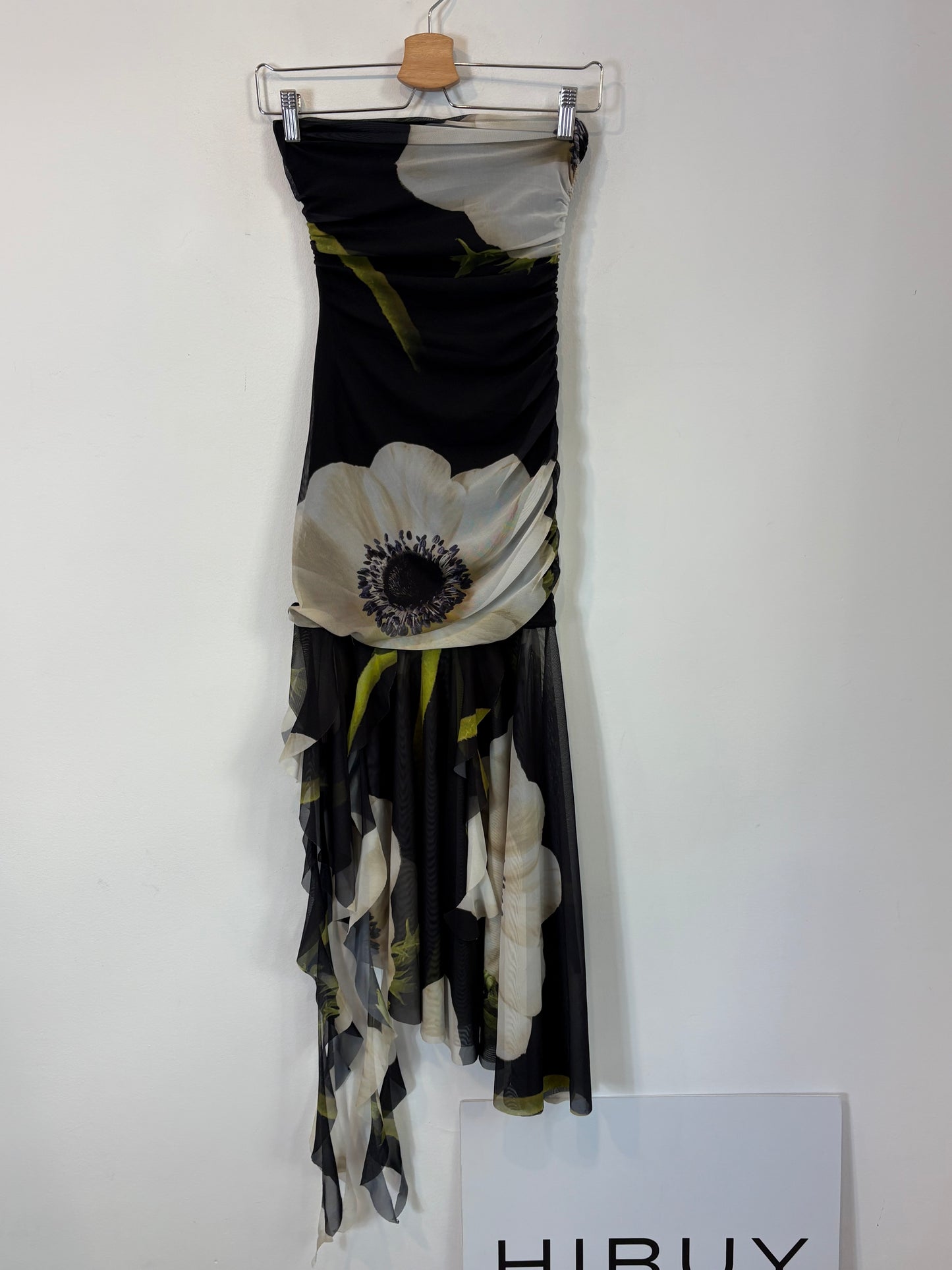 ZARA. Vestido palabra de honor tul elástico. T S