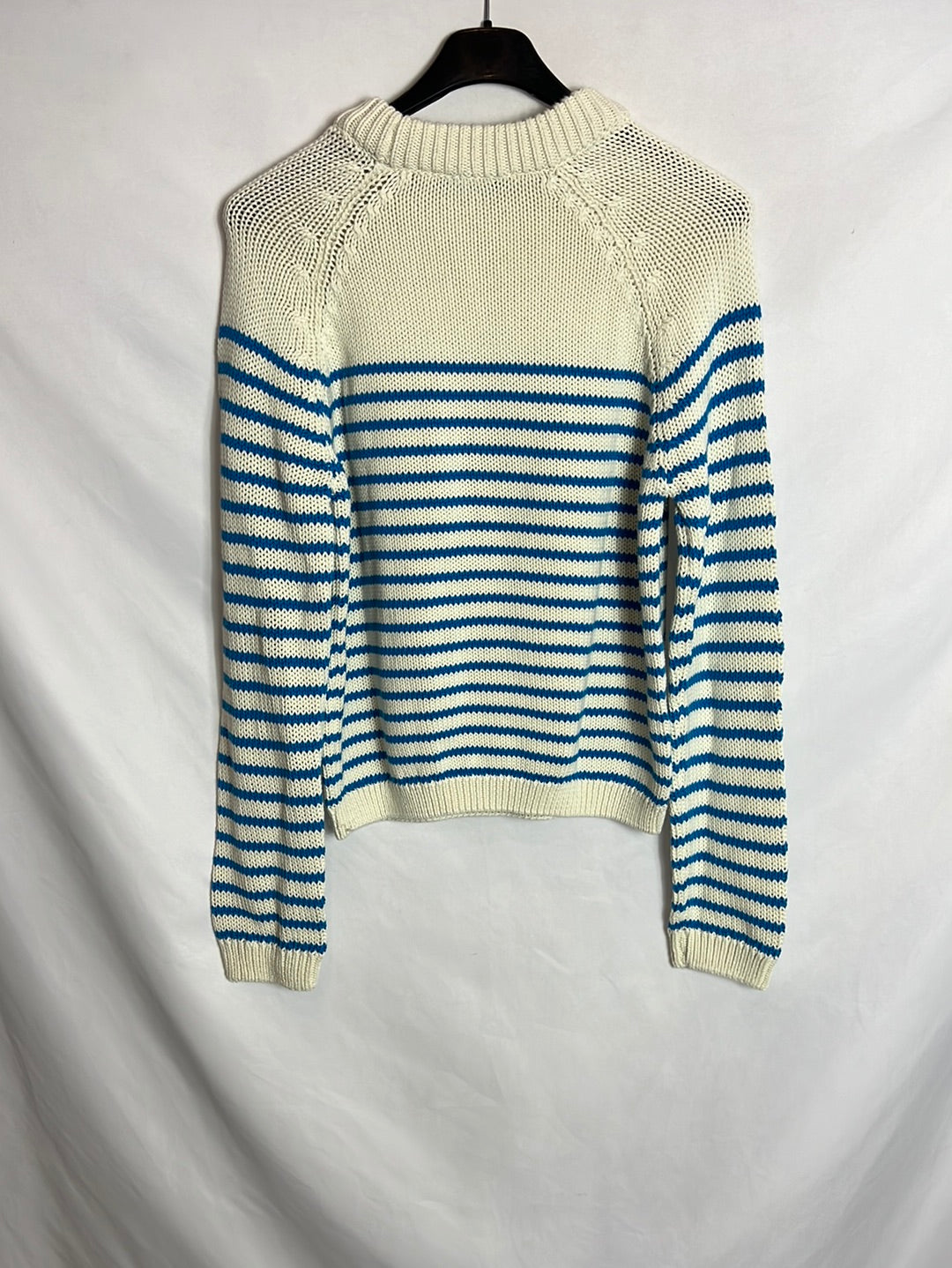 ZARA. Jersey rayas turquesa. T S