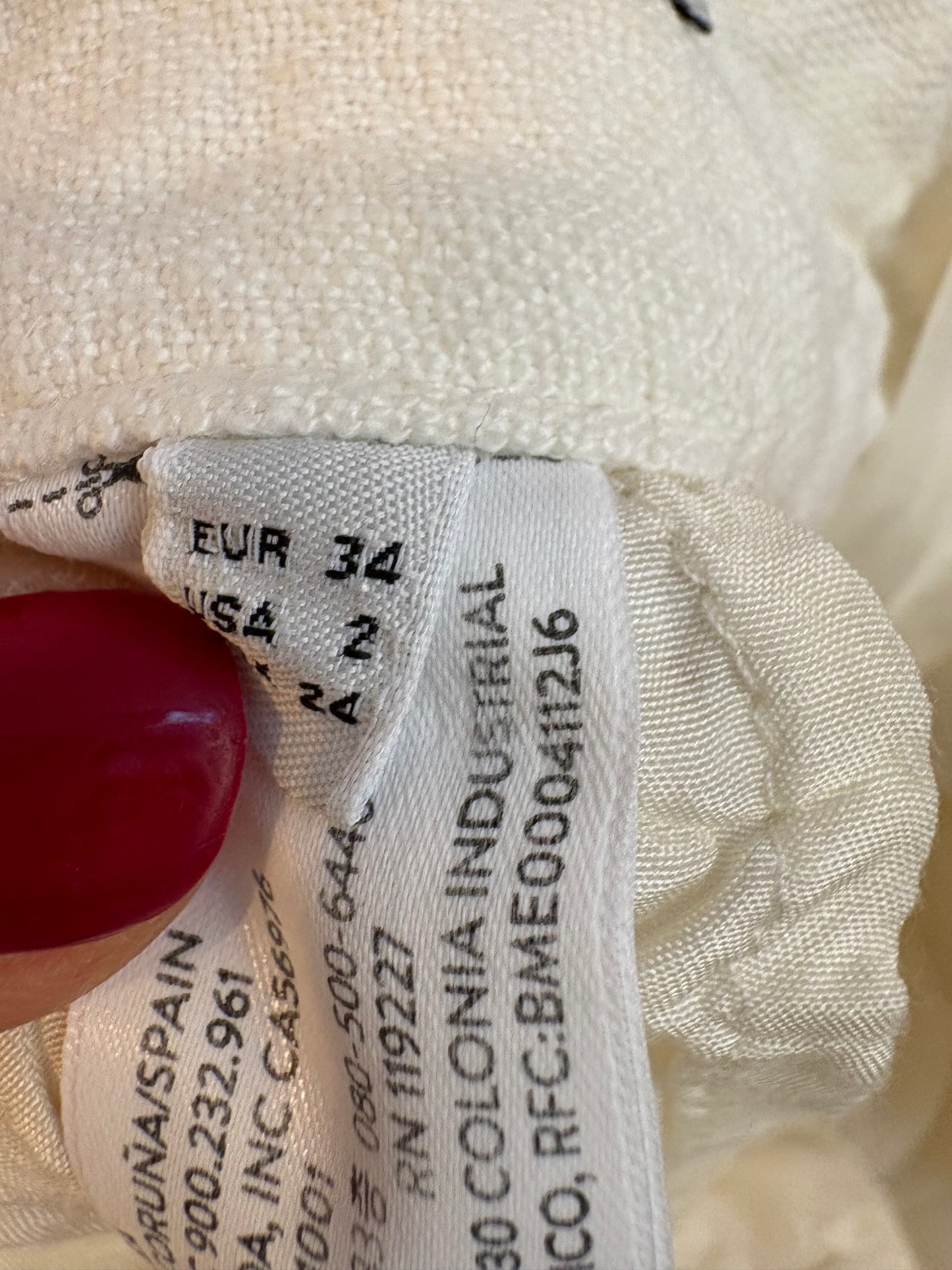 MASSIMO DUTTI Limited Edition. pantalón 100% lino en crudo