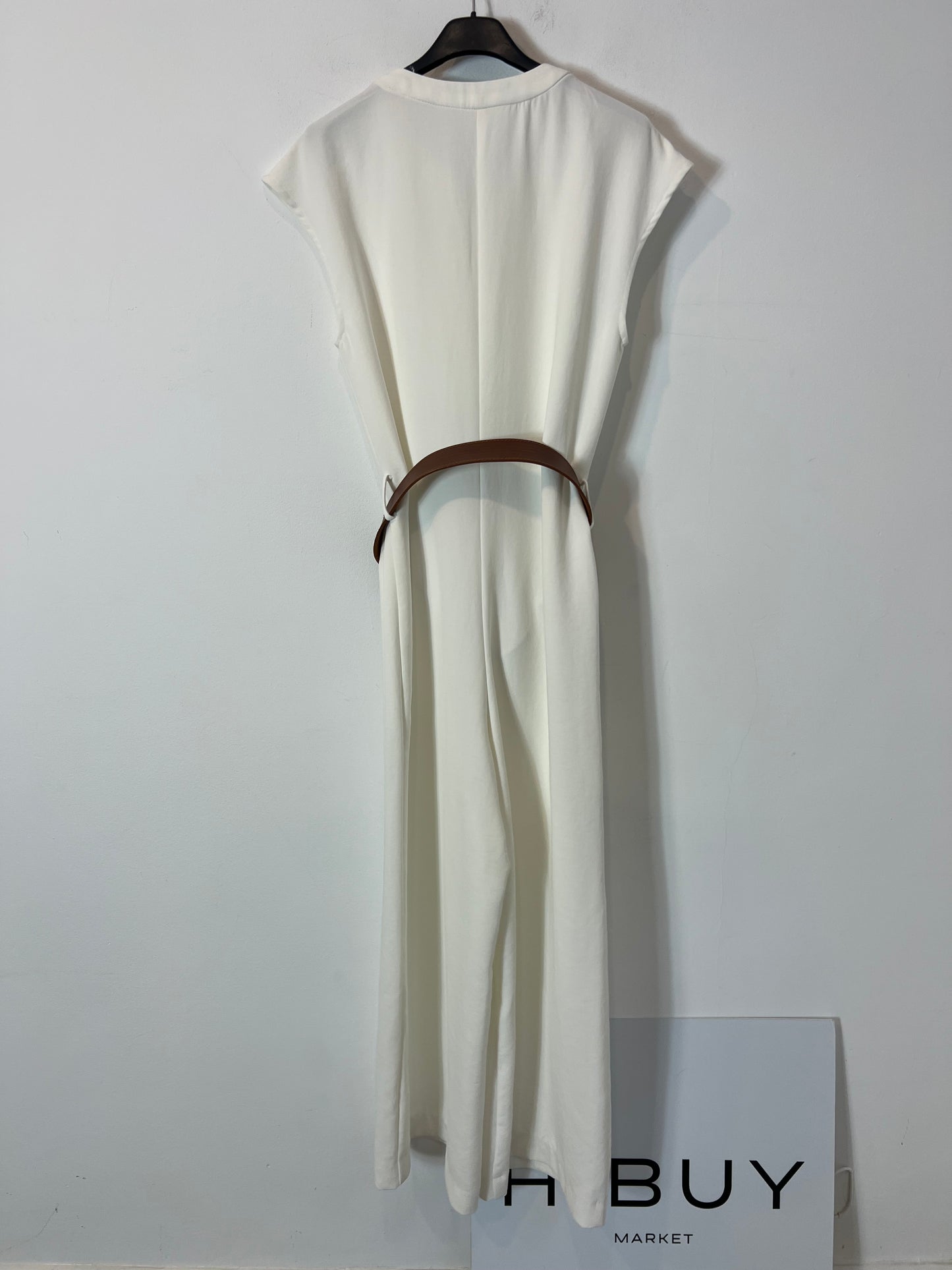 ZARA. White flowing jumpsuit with belt. TS