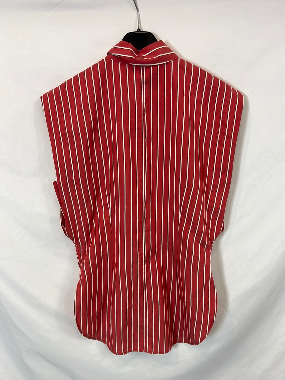 ISABEL MARANT. Striped silk sleeveless shirt. T 36