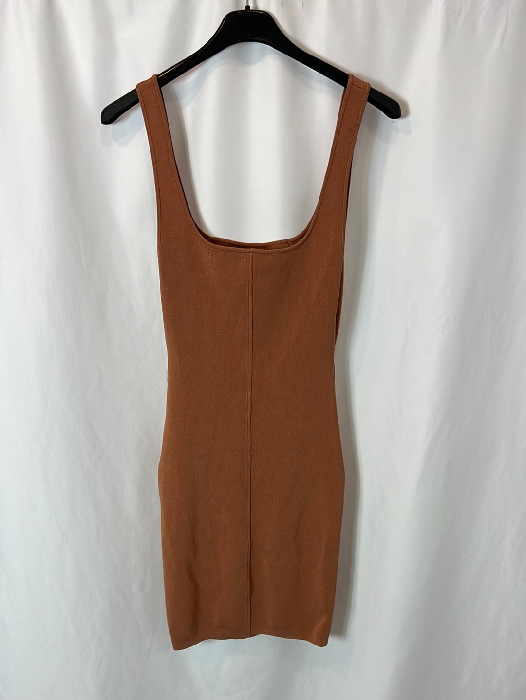 ZARA. Vestido entallado teja T.s