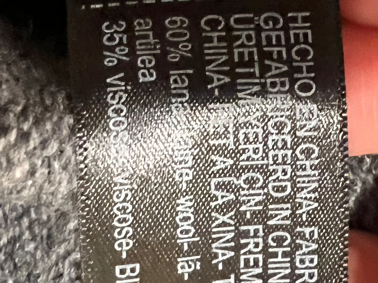 MASSIMO DUTTI. jersey/top gris con lana T.xs