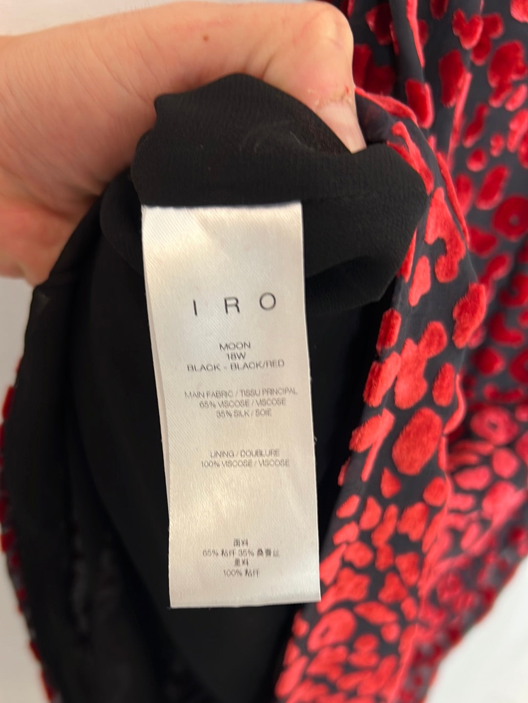 IRO. Vestido terciopelo asimétrico