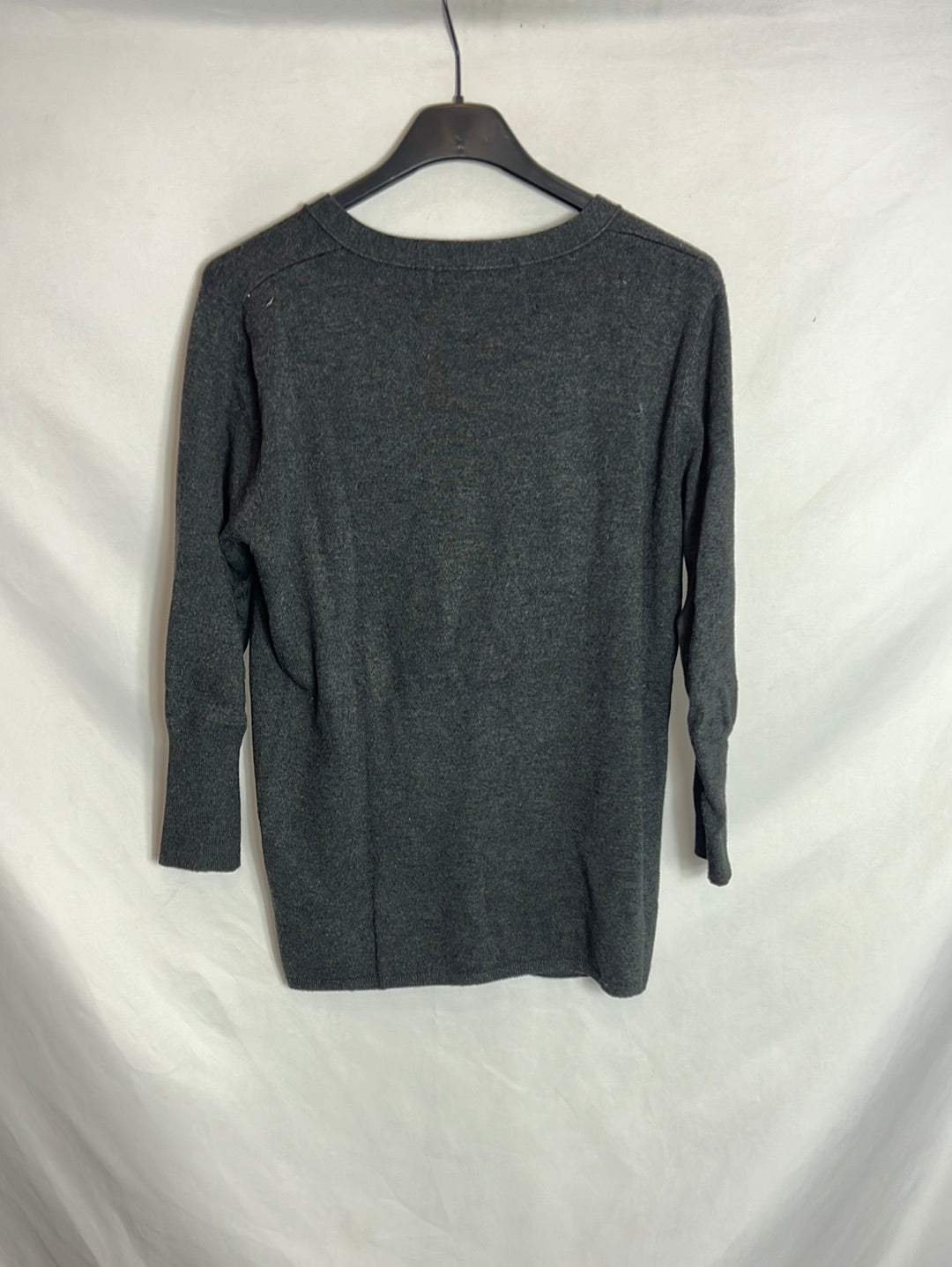 ZARA. Rebeca gris bolsillos. T M