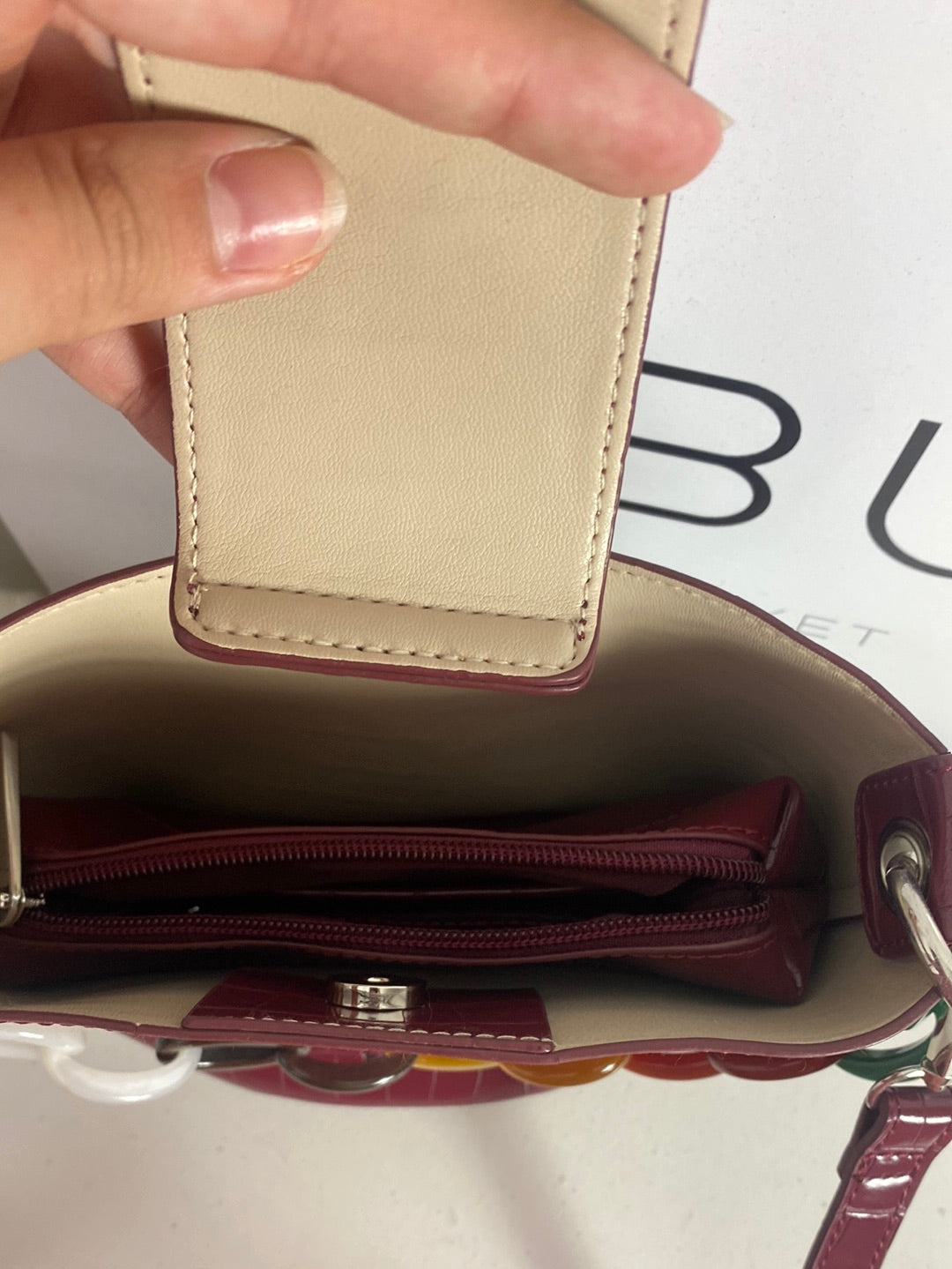 JO&MR.JOE. Bolso burdeos saco