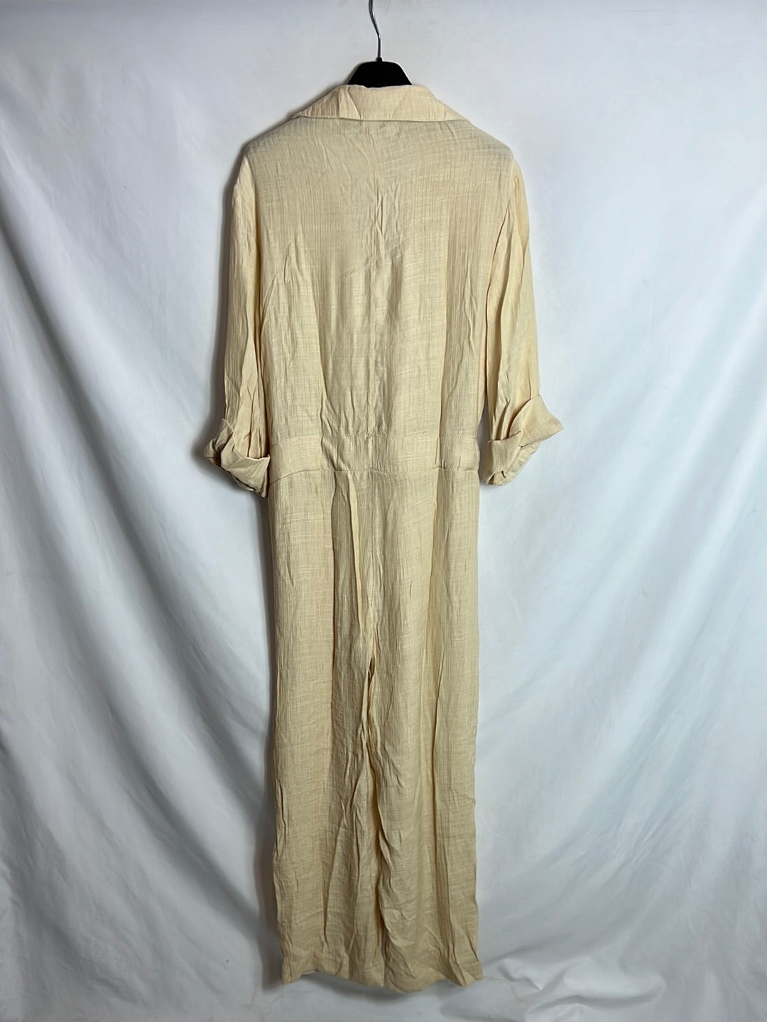 ZARA. Mono largo textura beige. T S