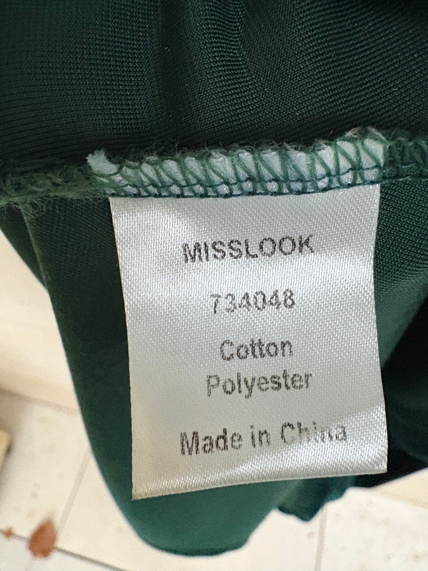 OTRAS. Vestido largo terciopelo verde