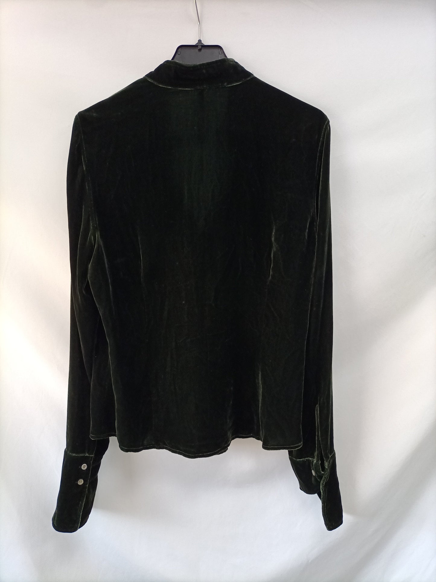 POLO JEANS RL. Blusa verde terciopelo T.L