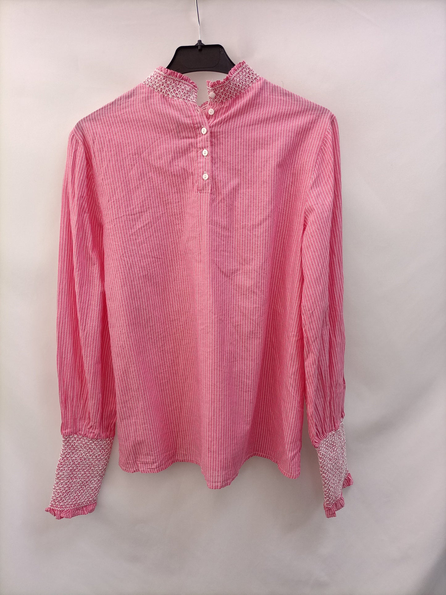 STRADIVARIUS.Blusa rosa rayas T.S
