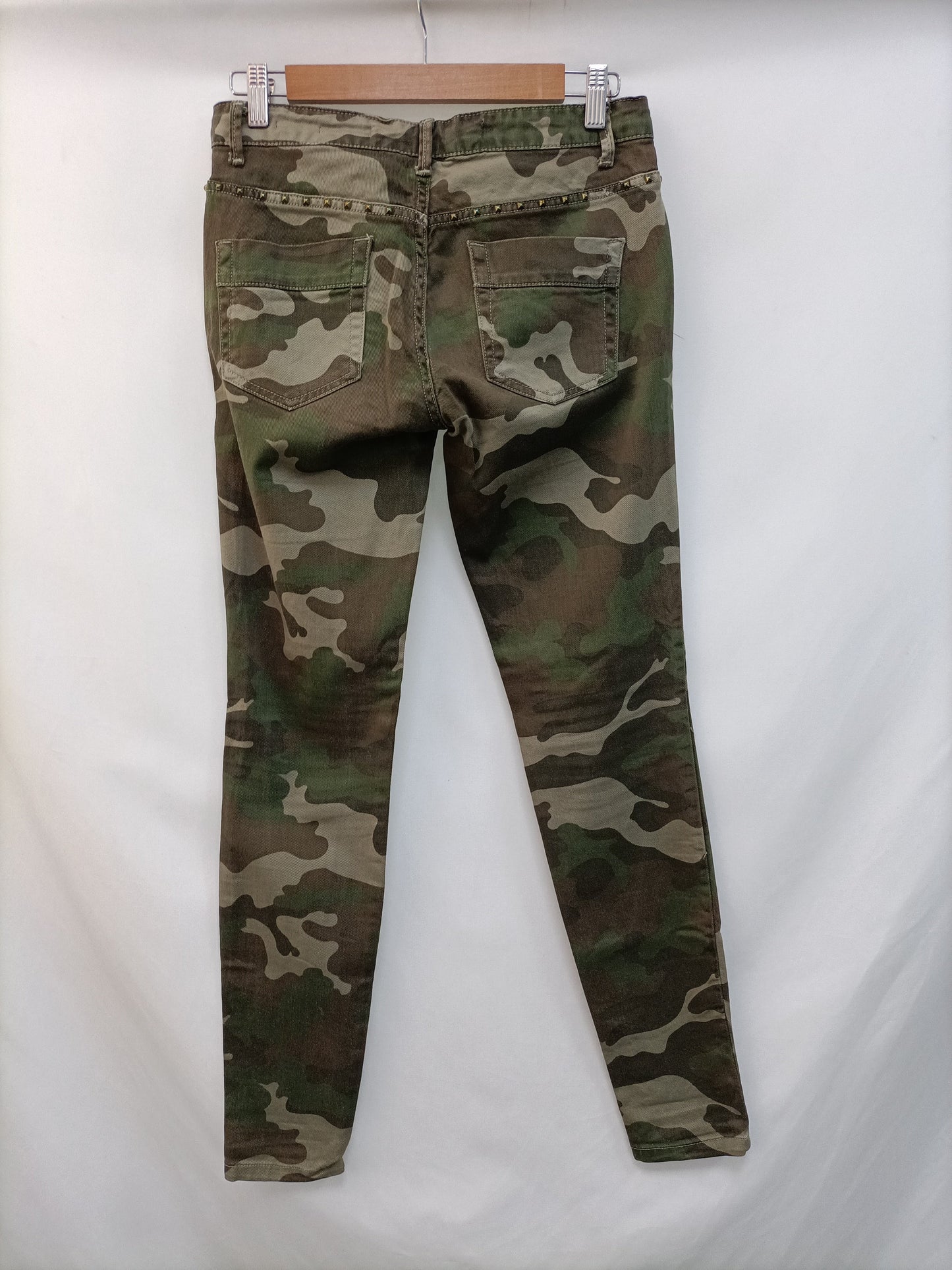 ZARA. Camouflage denim trousers size 36