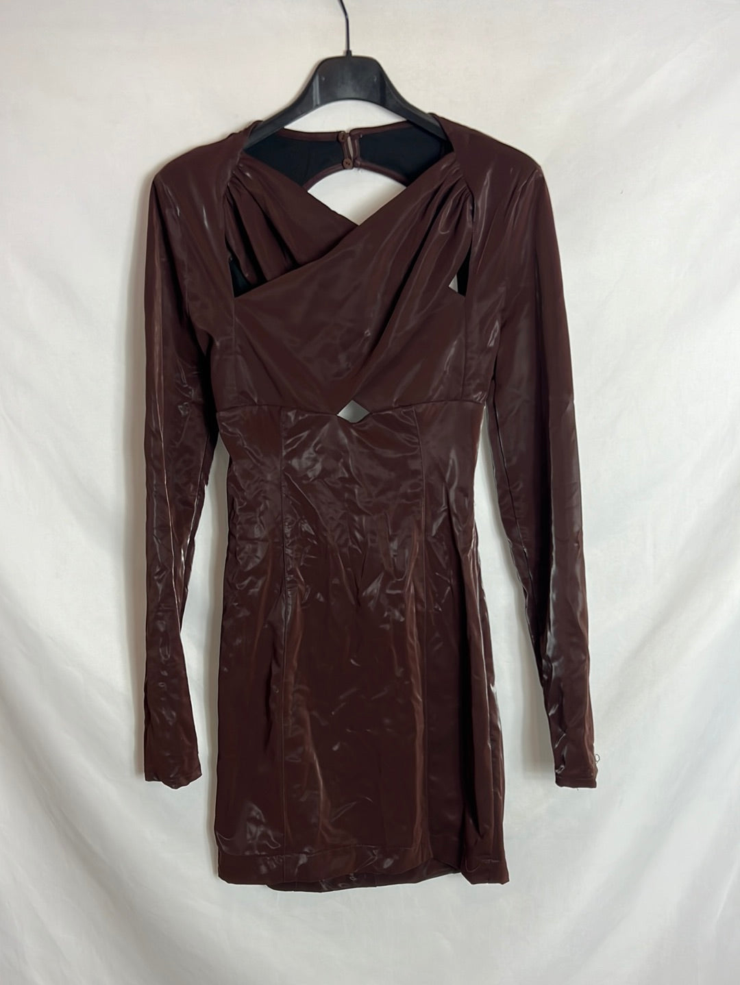 BERSHKA. Brown stretch textured dress. XS – Hibuy market