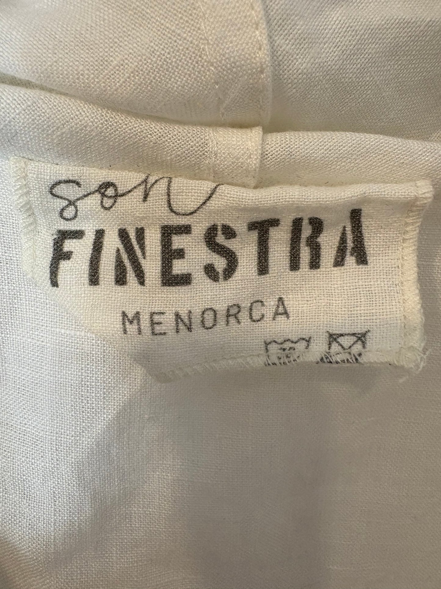SON FINISTRA. Chaleco lino blanco