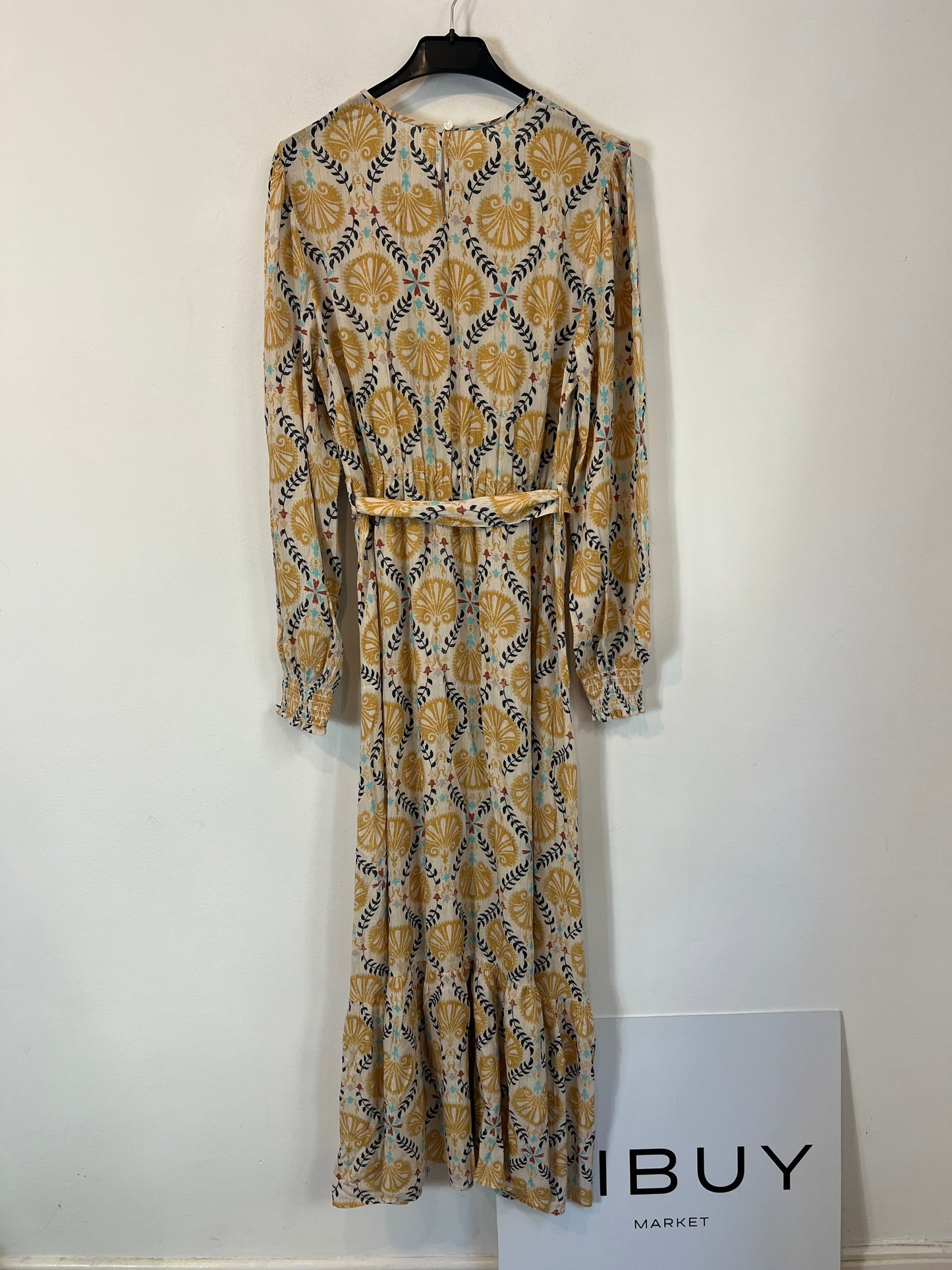 OTRAS. Vestido largo beige estampado TU(S)