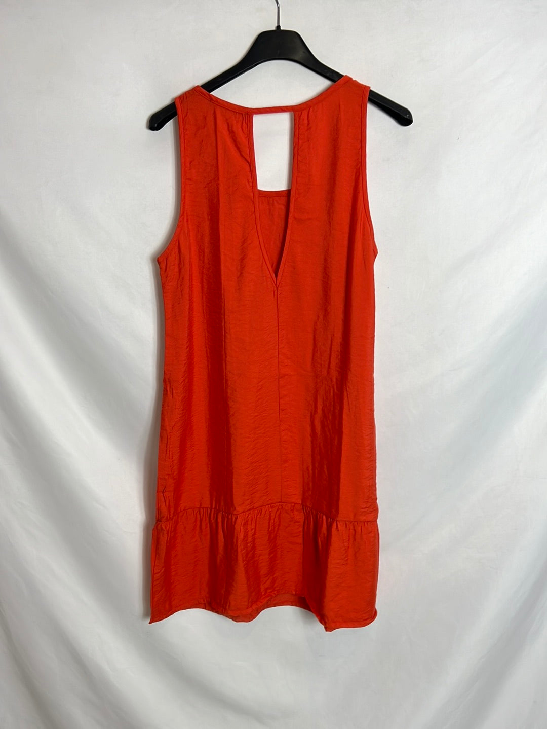 MANGO. Vestido corto naranja. T S