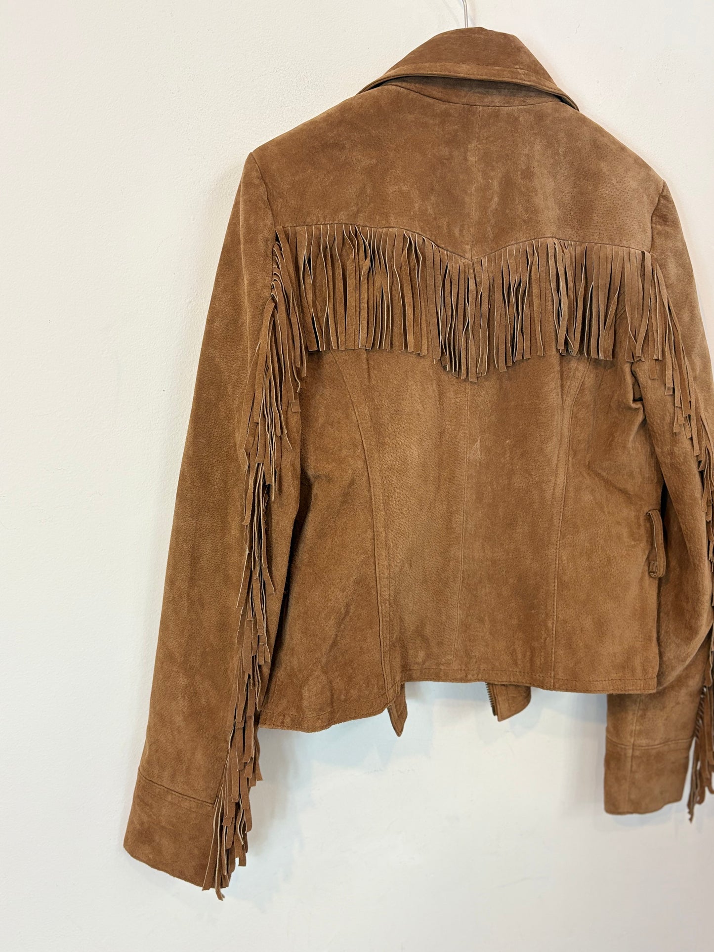 Chaqueta piel flecos