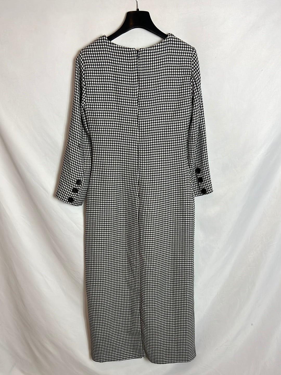 ZARA. Vestido largo pata de gallo T.s