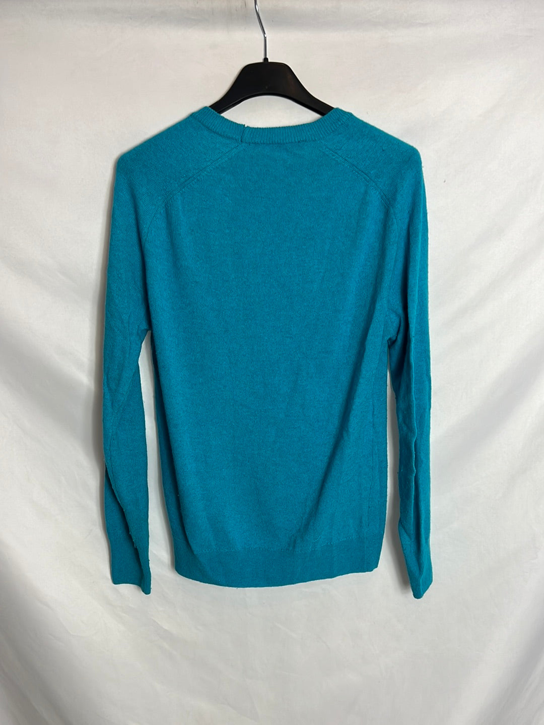 ZARA. Jersey turquesa cuello caja. TS