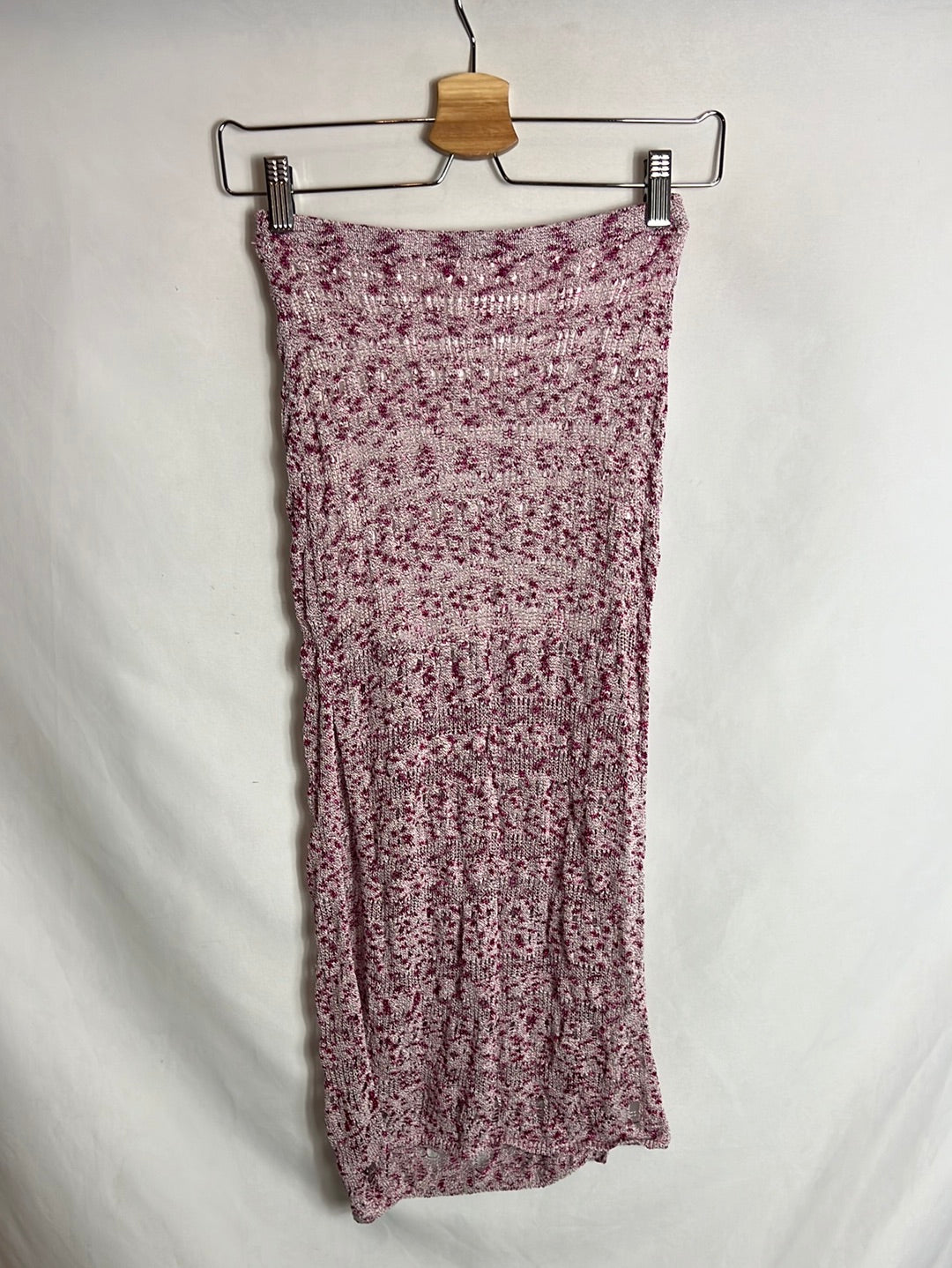 BROWNIE. Crochet midi skirt with shiny threads. Size XS