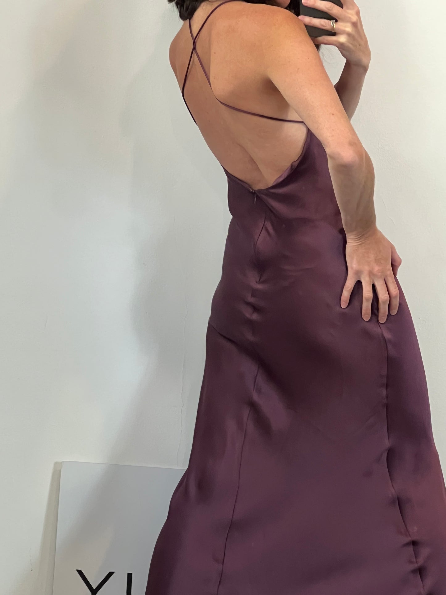 ZARA. Vestido largo satinado . T Sol