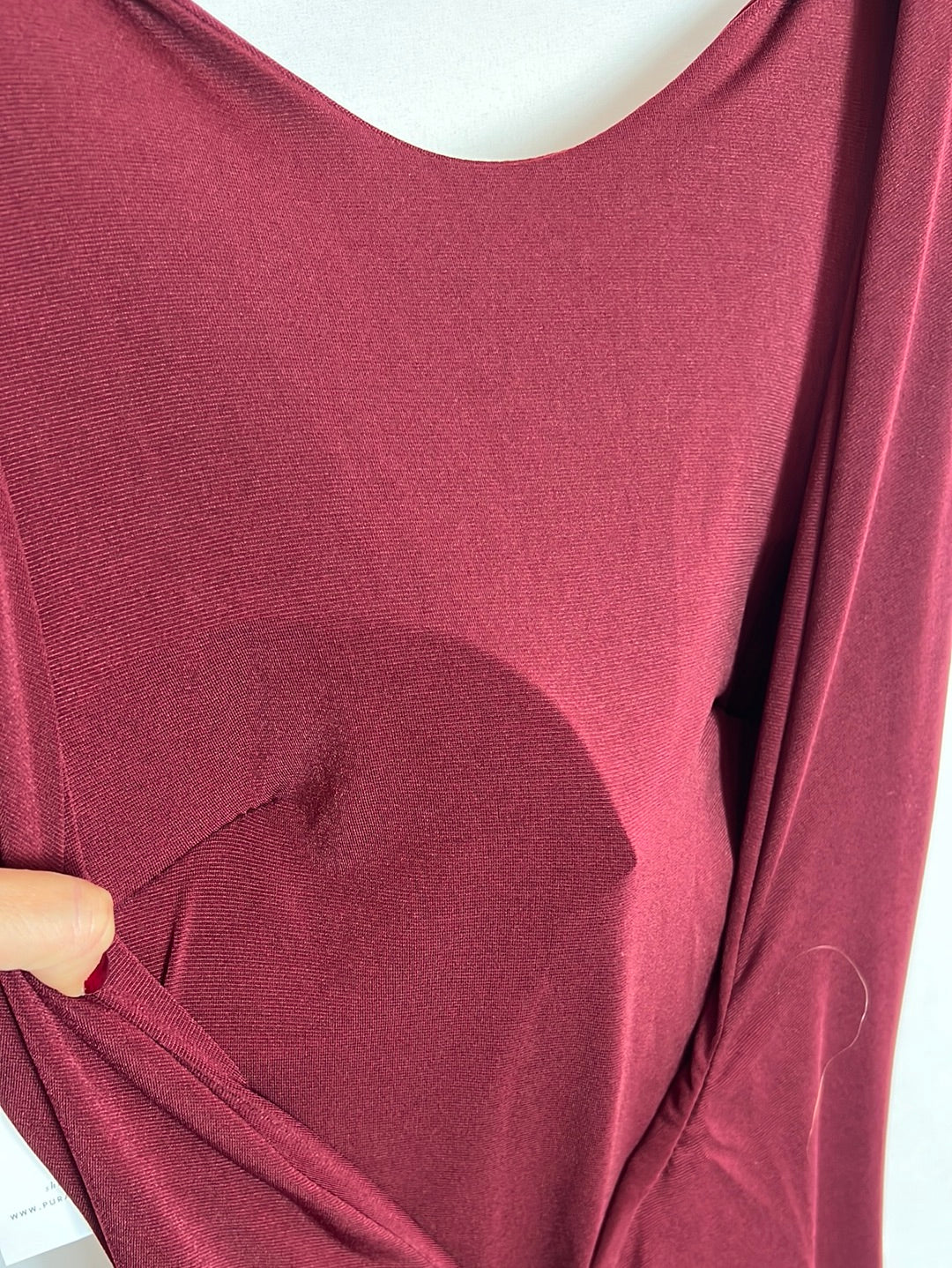 PURA VIDA. Vestido largo burdeos. TM