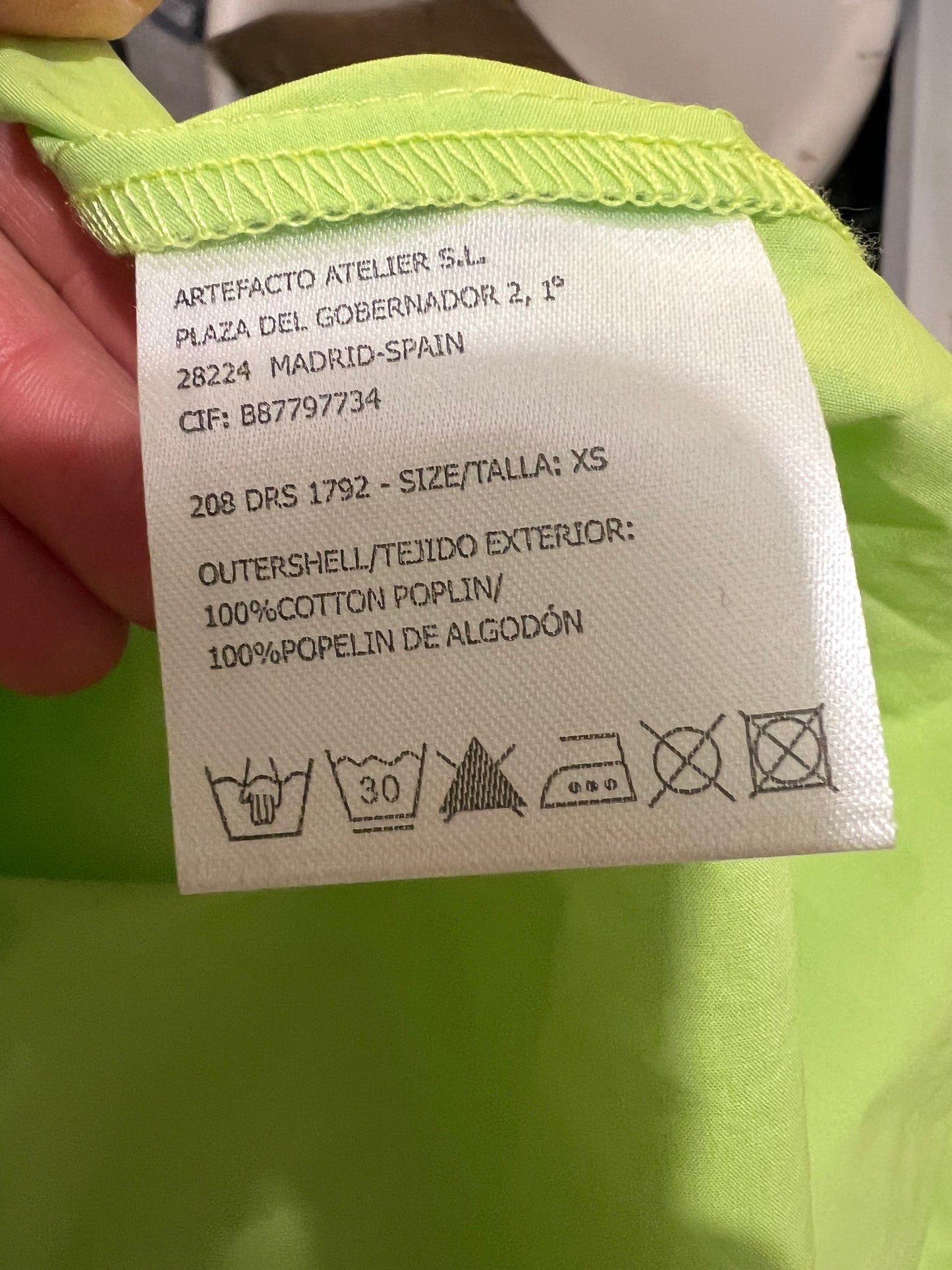 PSOPHÍA. Vestido verde largo T.xs