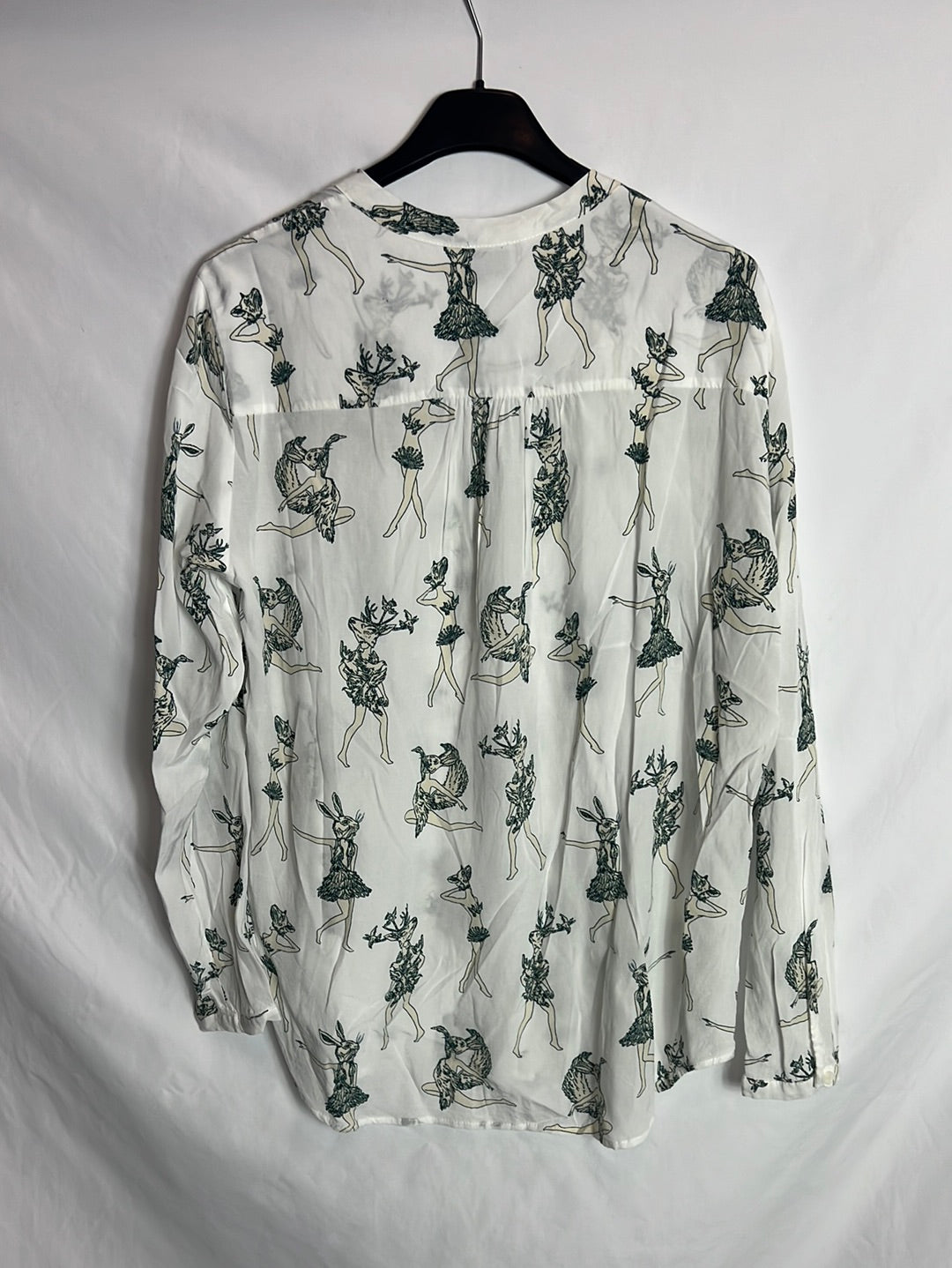 BIMBA Y LOLA. White printed blouse Tm