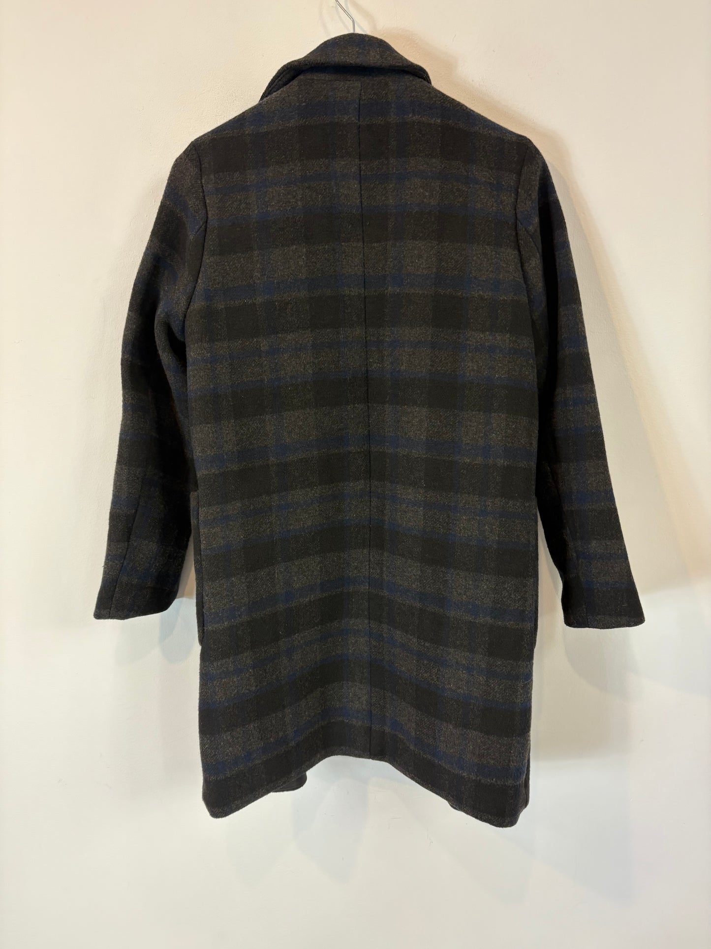 MANGO. Checkered gray cloth coat. TXS