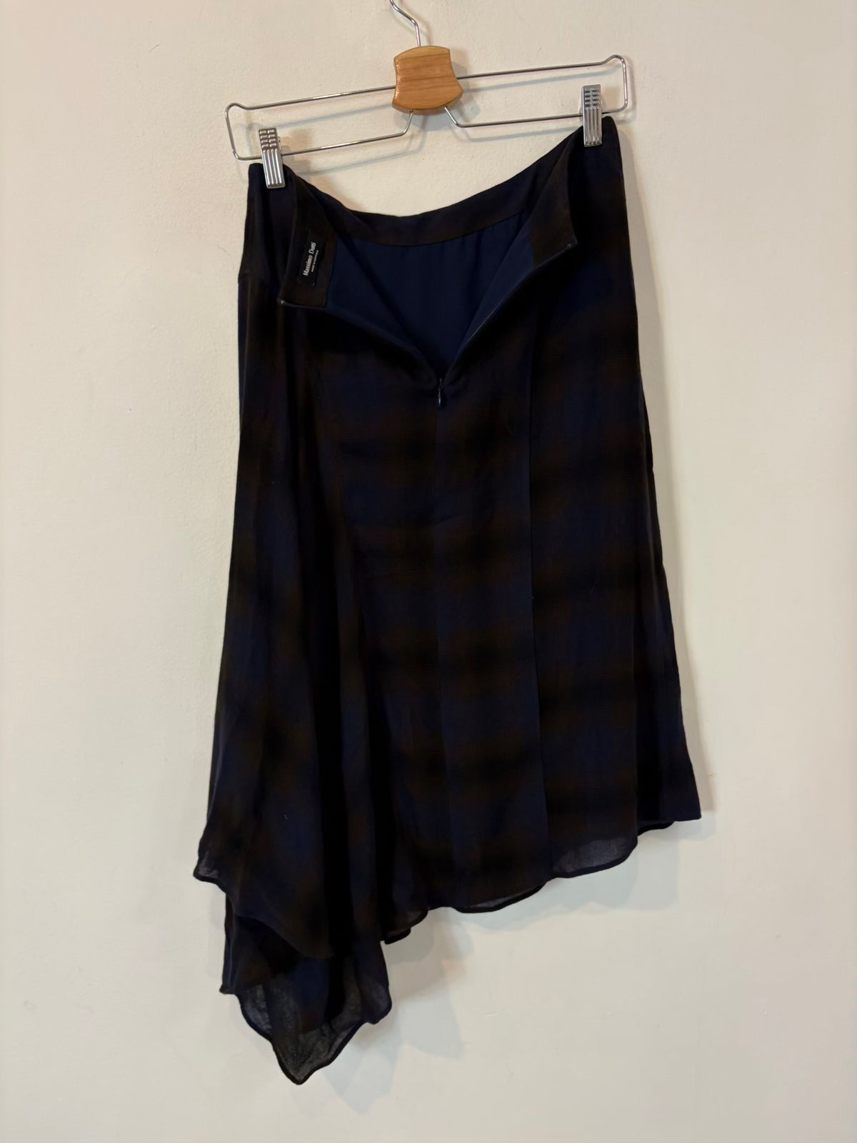 MASSIMO DUTTI. Falda midi con lana asimétrica