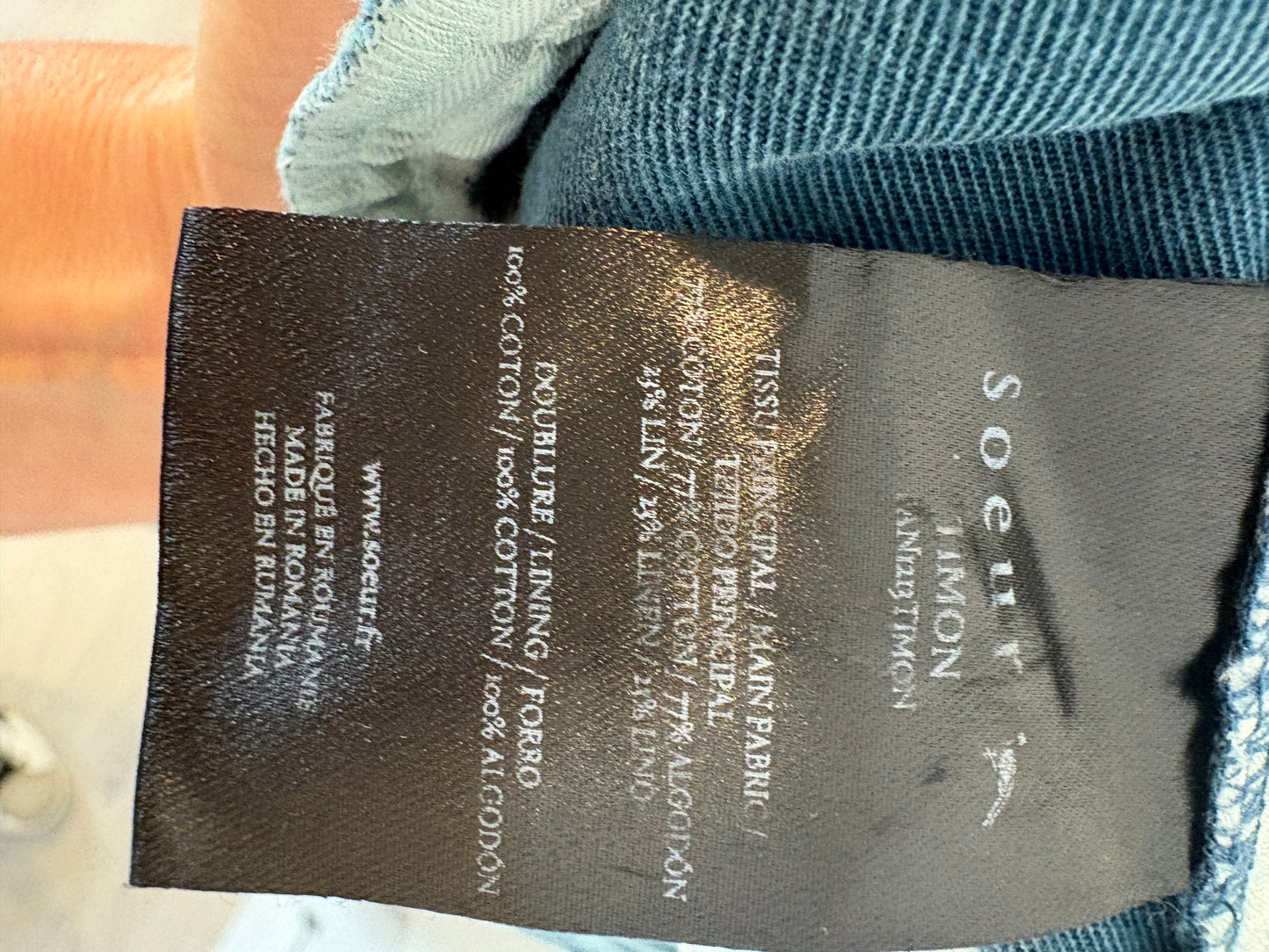SOEUR. Pantalón pinzas azul