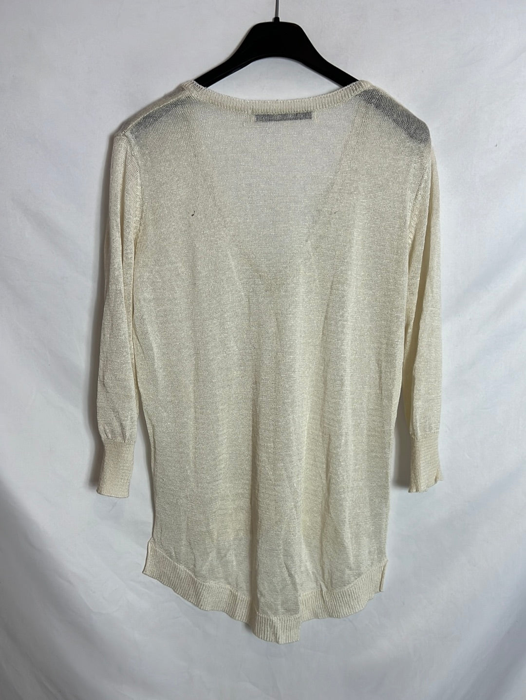 ZARA. Jersey fino beige claro. T S