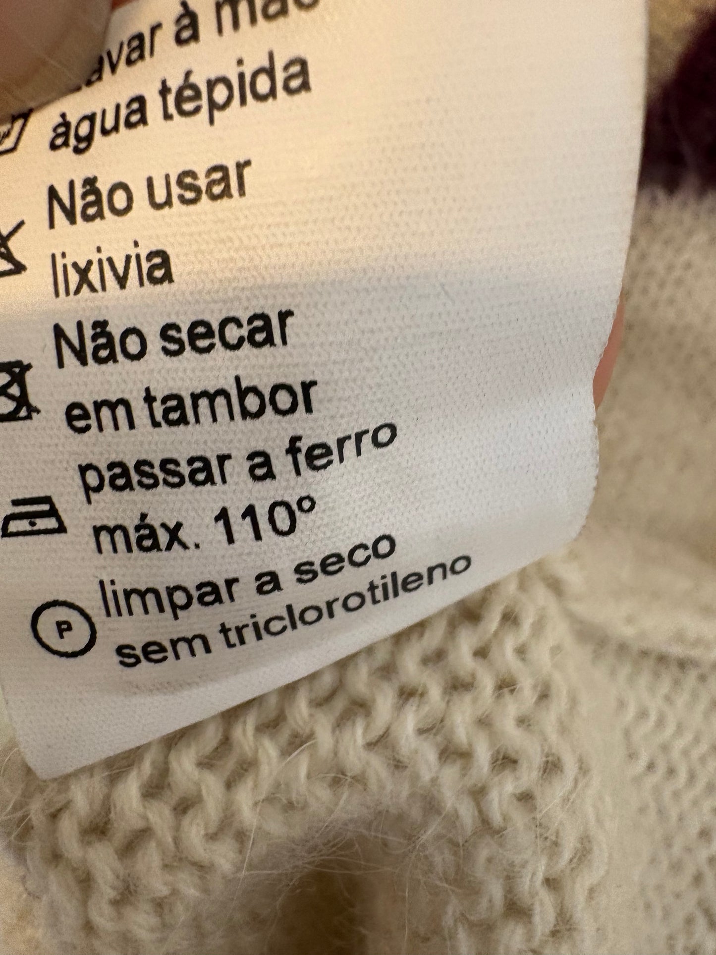 OTRAS. Jersey mohair raya burdeos