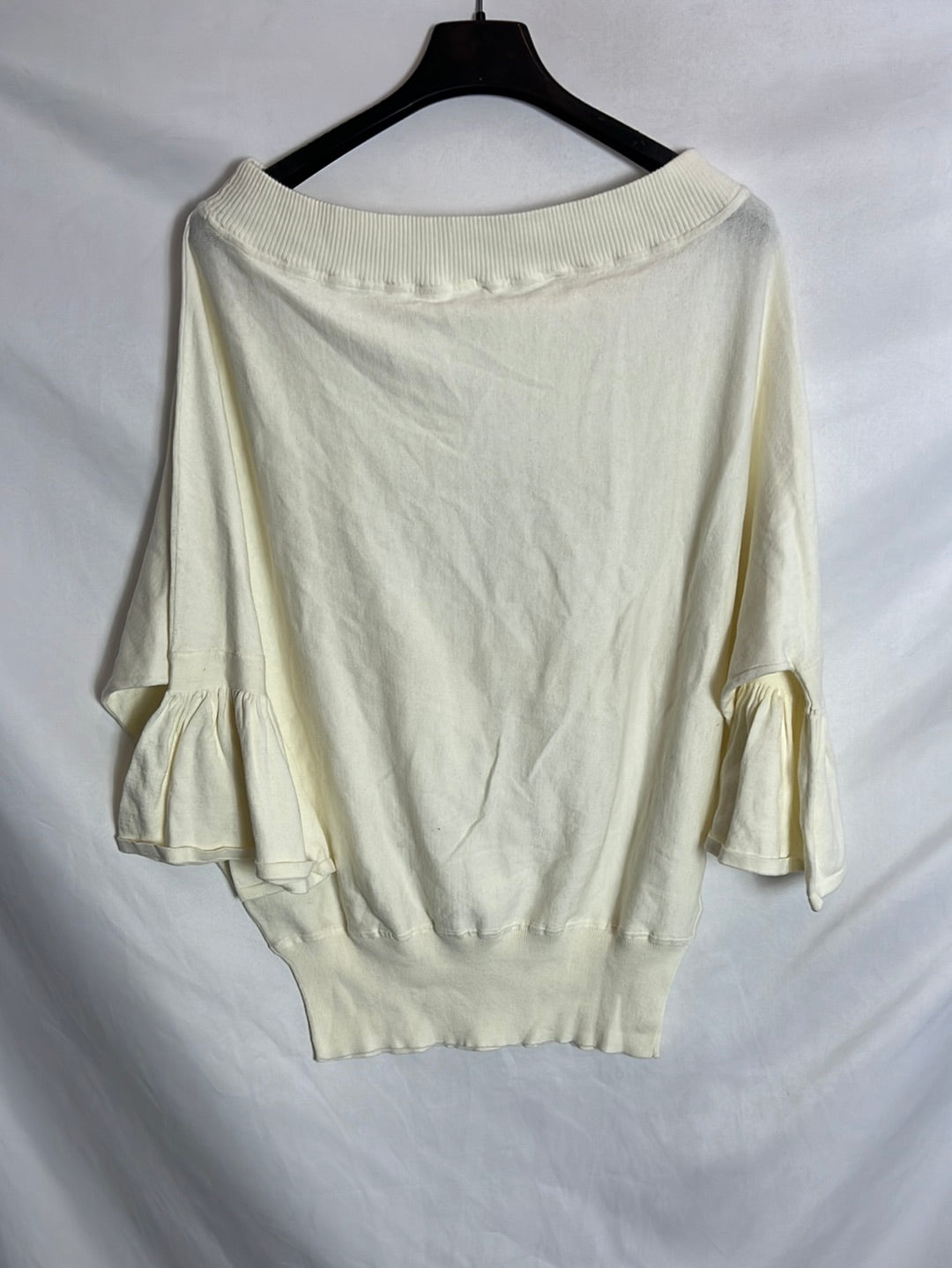 PAUL&JOE . Top algodón manga volante. T M