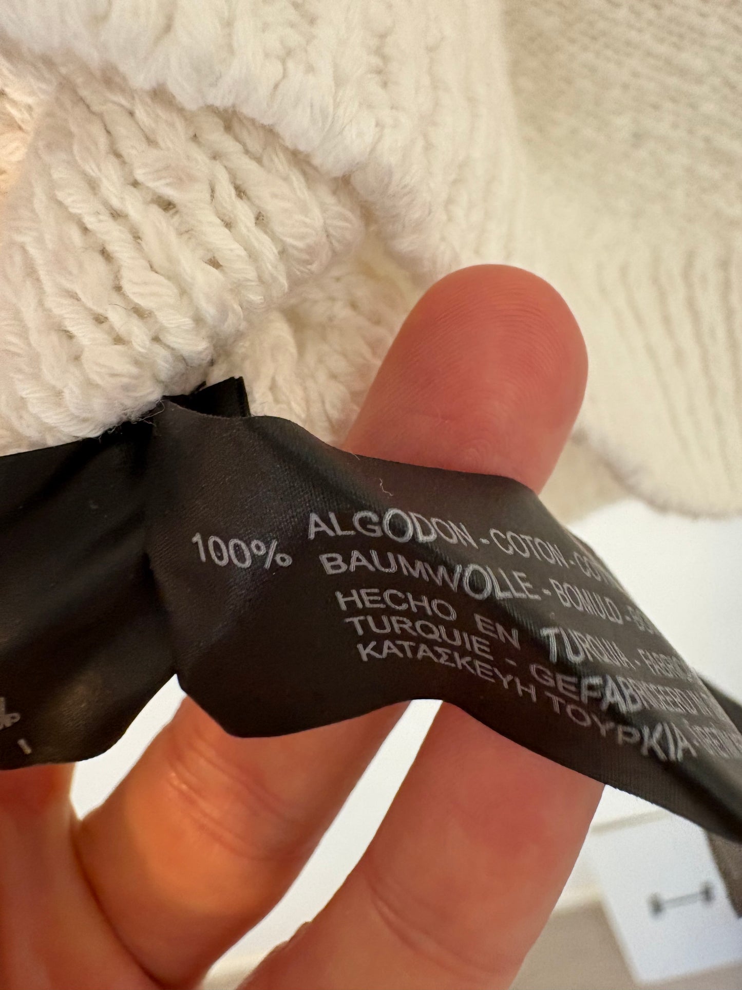 ZARA. Top punto blanco T.s