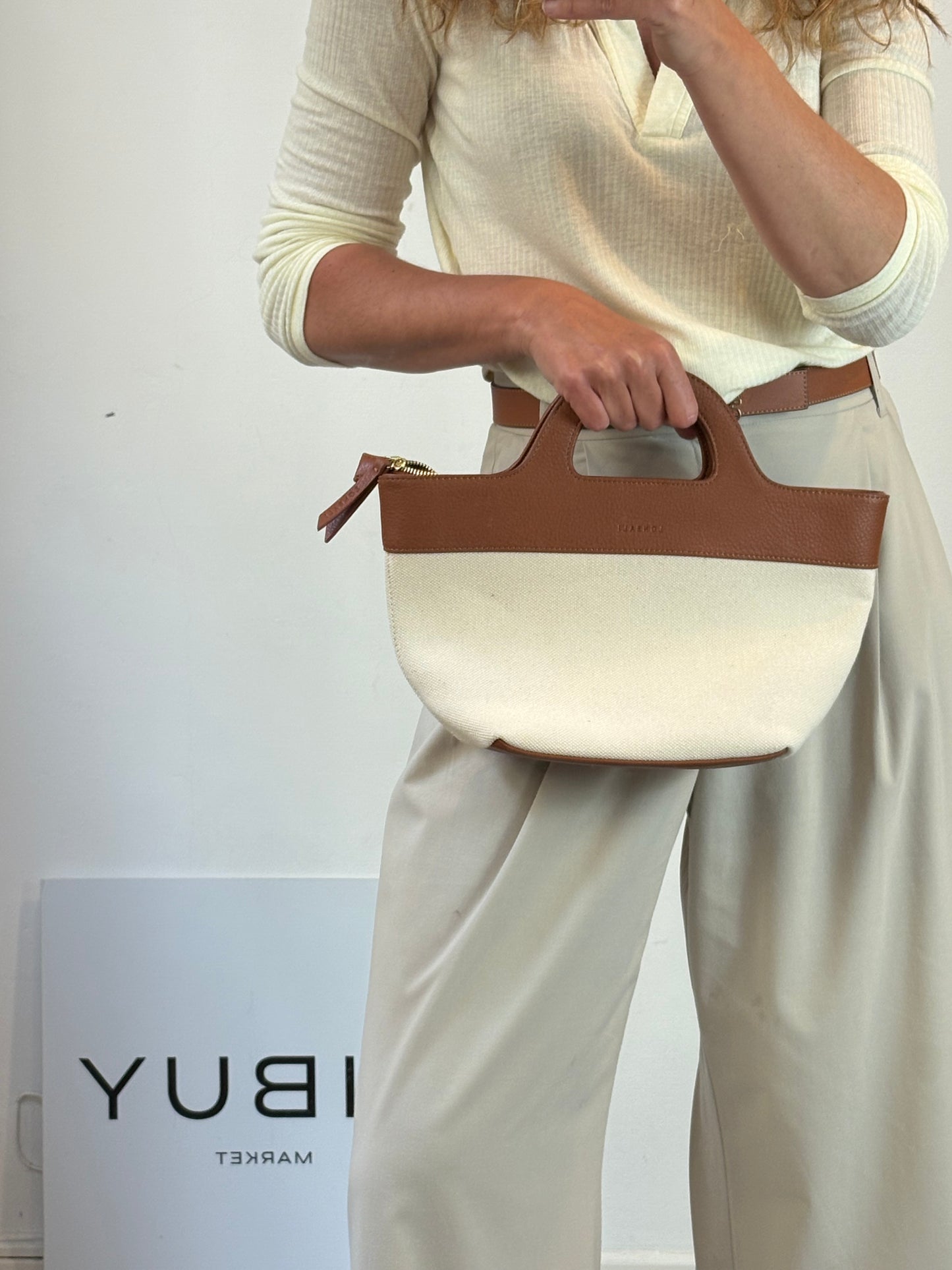 LONBALI. Bolso doble textura